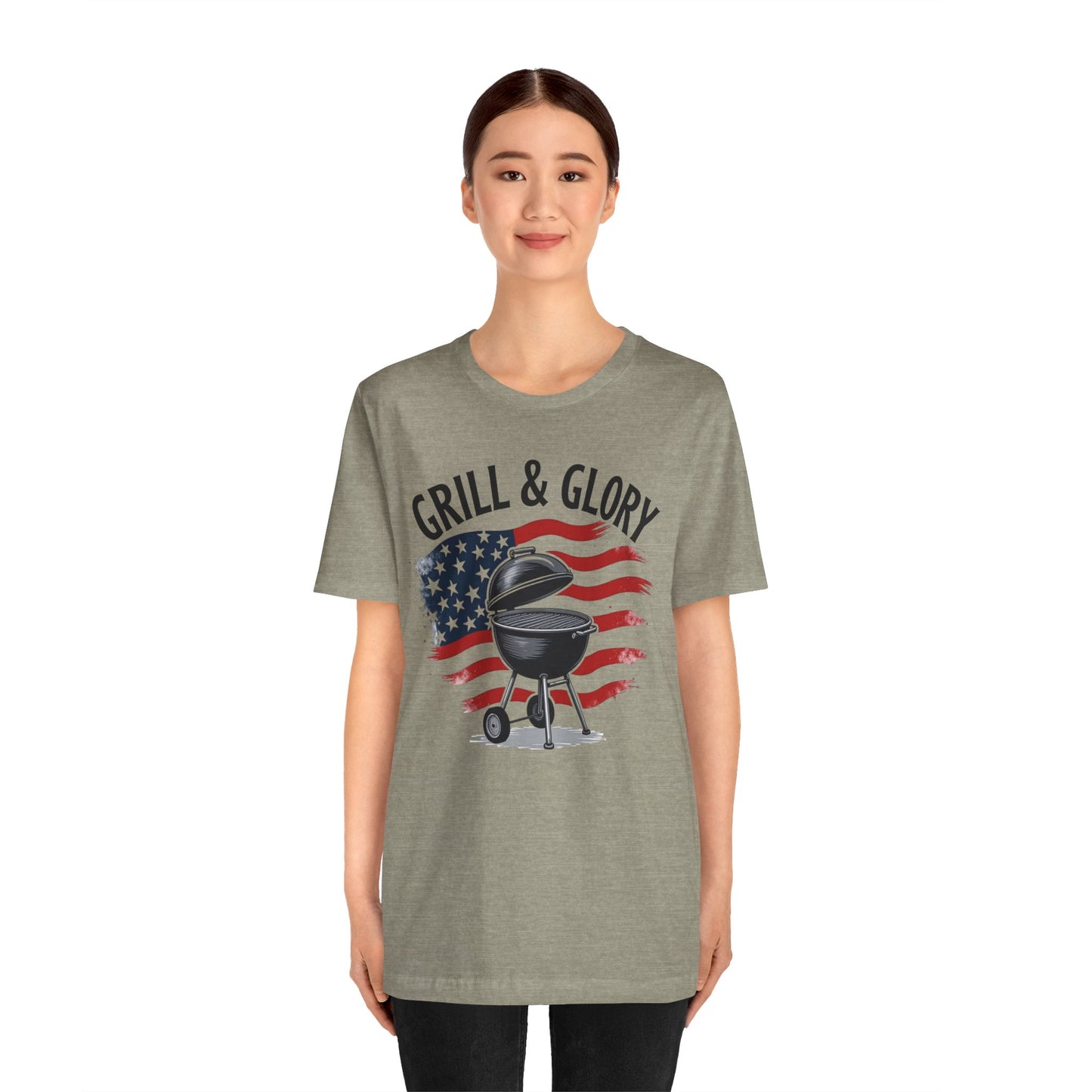 Grill & Glory Unisex Tee - Perfect for BBQs, Independence Day, Summer Parties, Grilling Enthusiasts, Family Gatherings