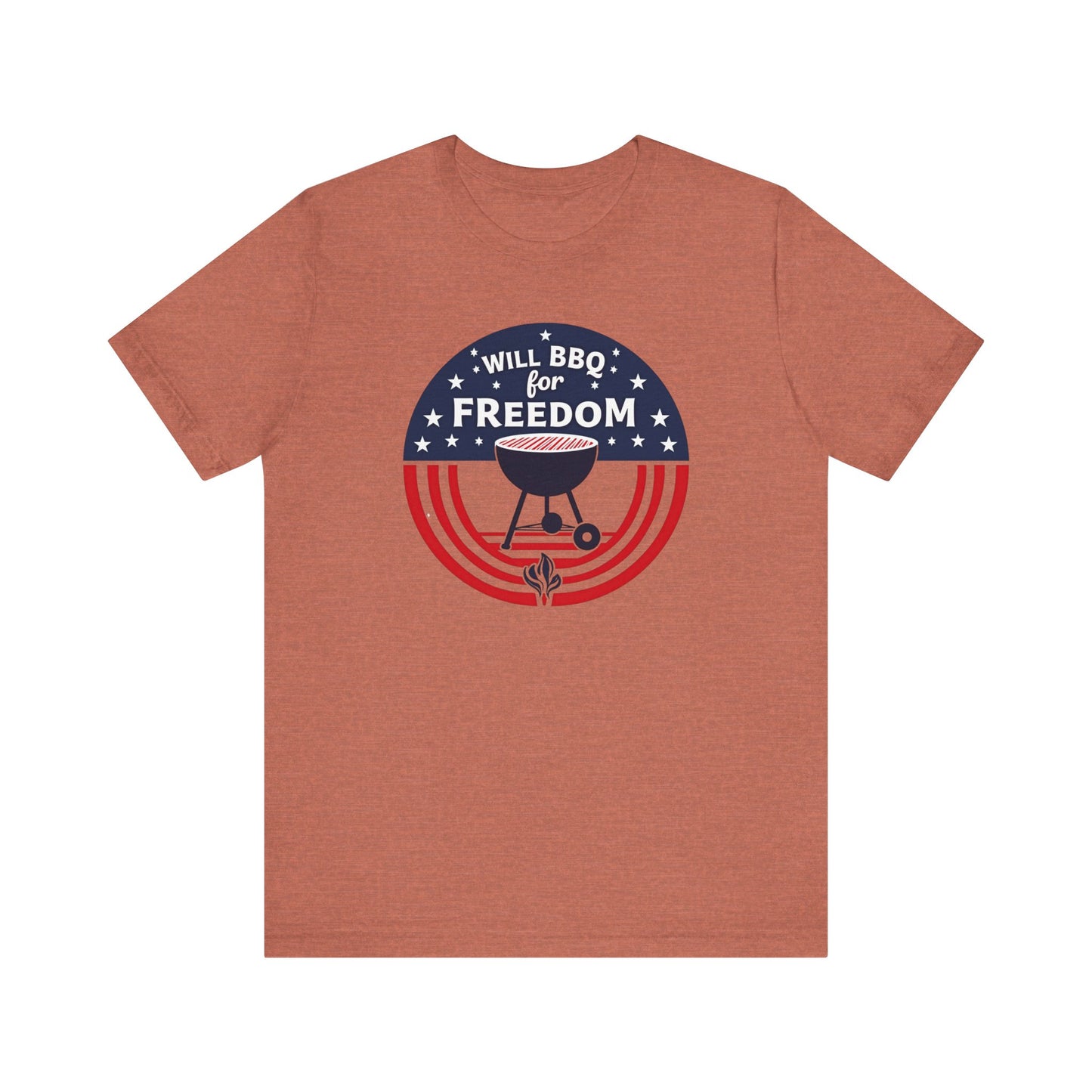 BBQ Freedom Tee | Unisex Jersey Shirt, Grill Lover Gift, 4th of July Shirt, Summer BBQ Apparel, Freedom Celebration Top