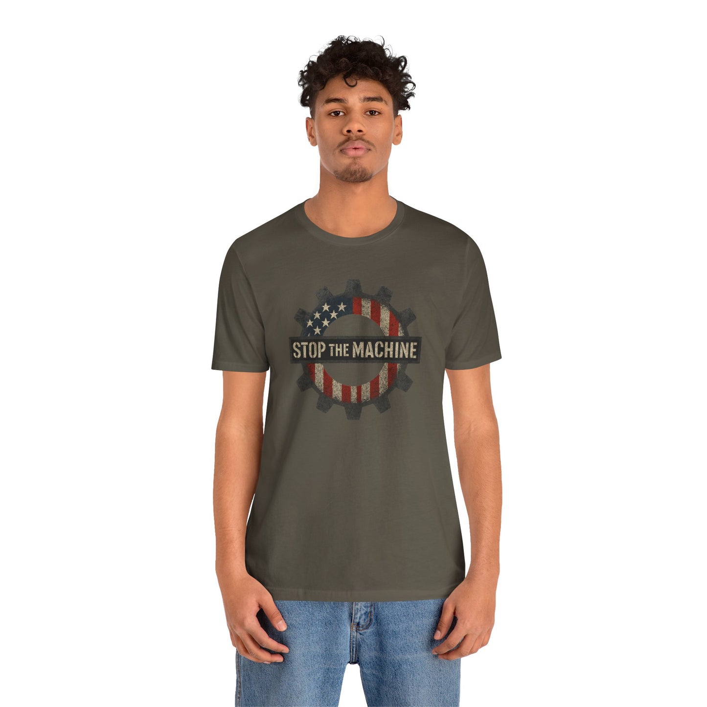 T-Shirt - Stop the Machine Unisex Jersey Short Sleeve Tee