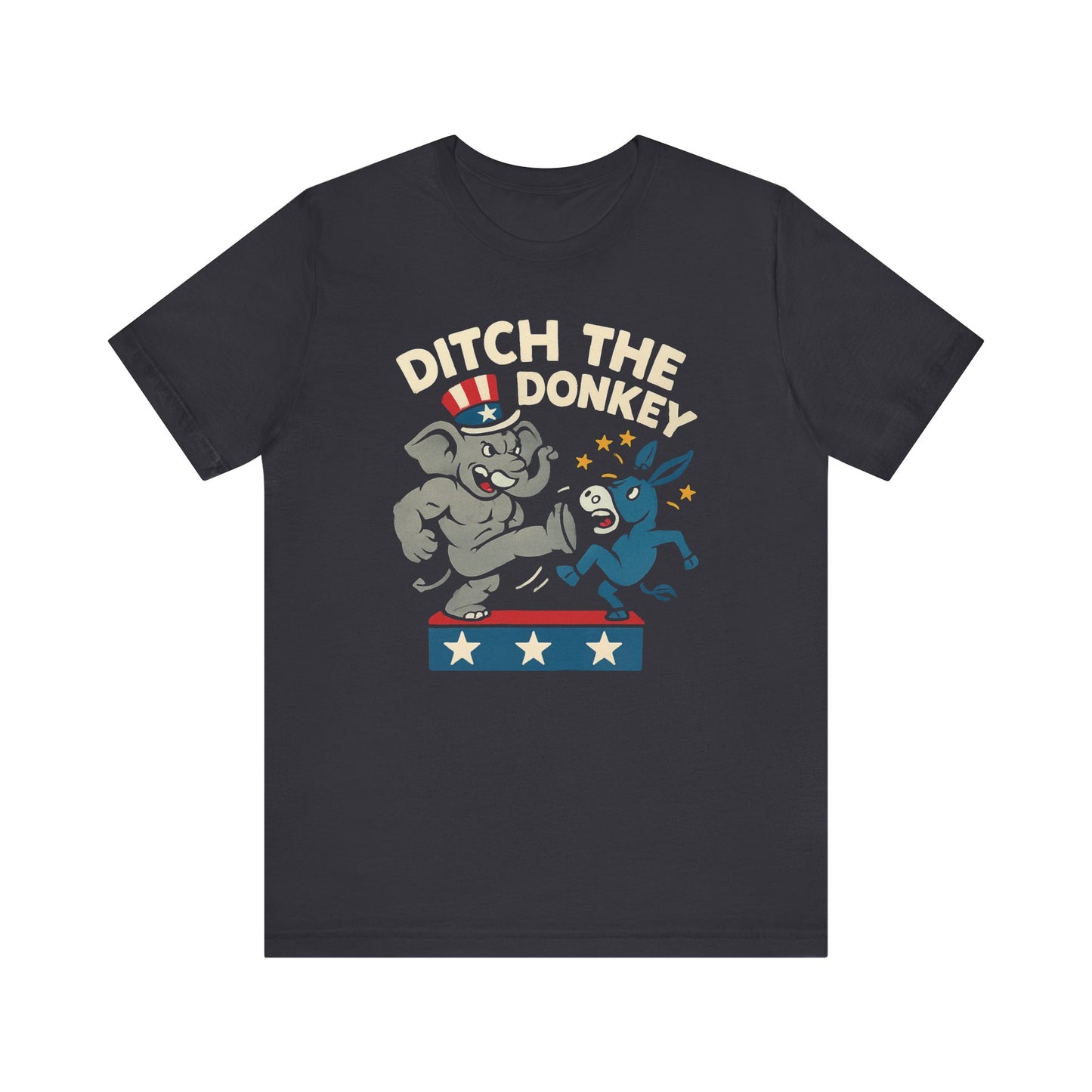 Ditch the Donkey Tee, Unisex Short Sleeve Graphic Shirt, Election Day Outfit, Party Shirt, Political Gift