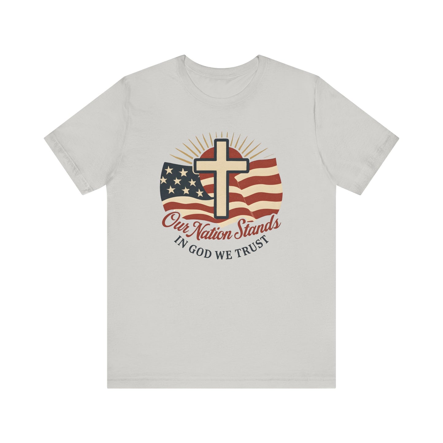 Faith & Freedom Tee: Patriotic Short Sleeve Shirt, Christian Apparel, Independence Day Gift, Memorial Day T-Shirt, US Flag Tee