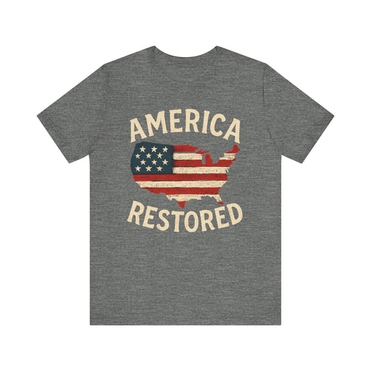 T-Shirt - Great News America's Back and "American is Restored" Tee