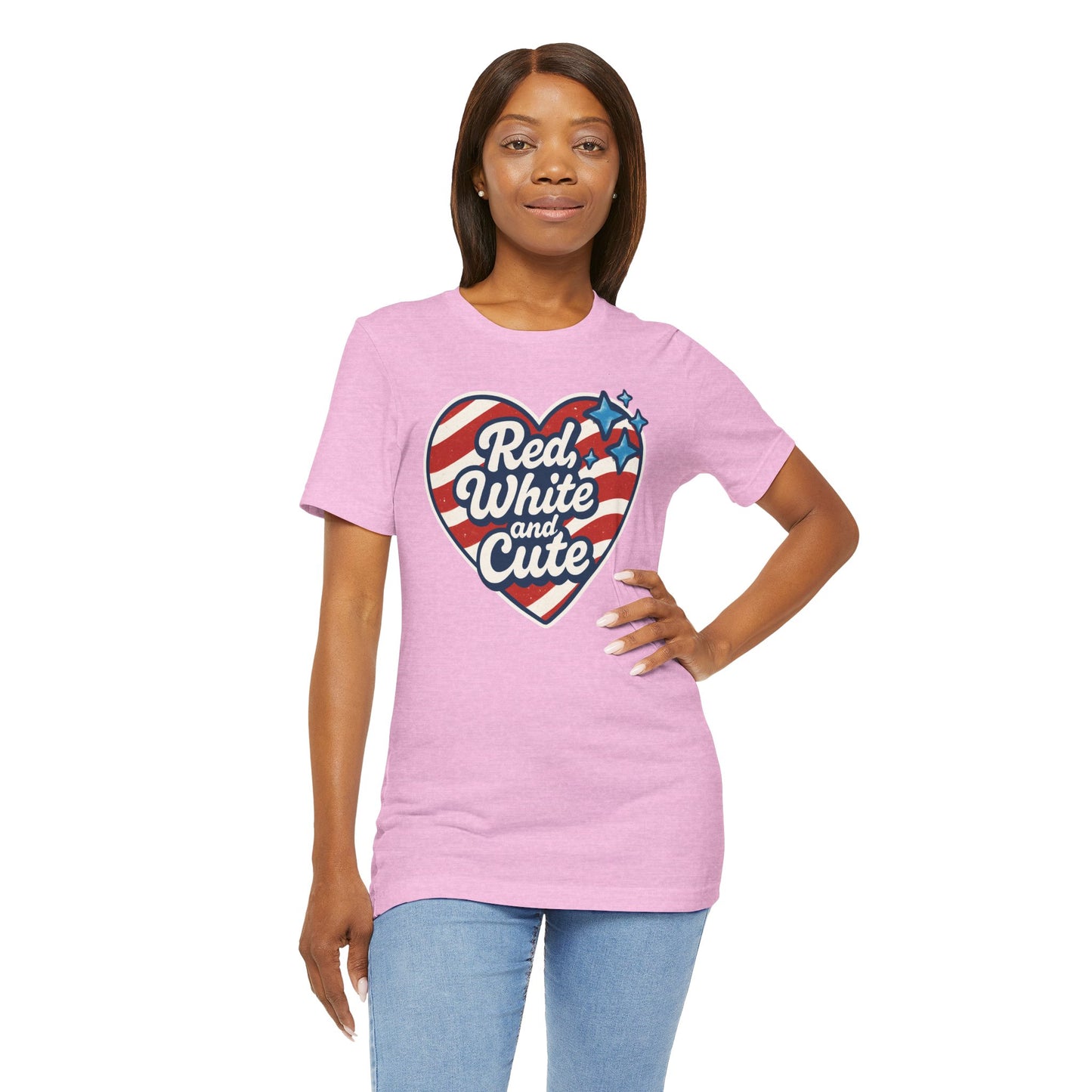 Red, White and Cute Patriotic Summer Shirt