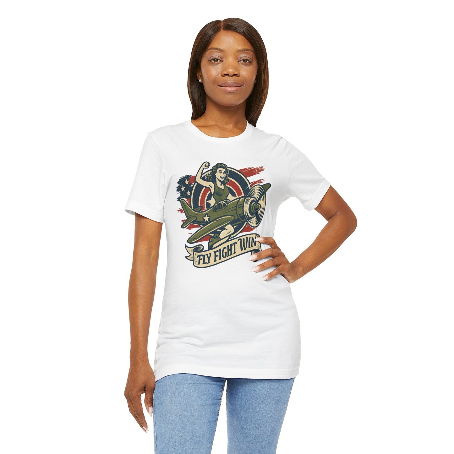 Vintage Warrior Tee - Fly Fight Win, Unisex Casual T-Shirt