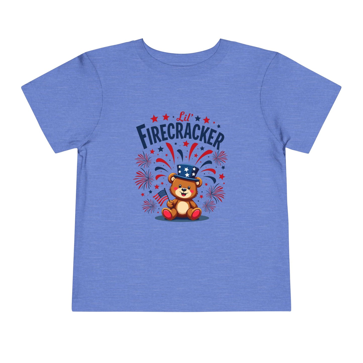 Patriotic Toddler Tee - Little Firecracker 4th of July Shirt
