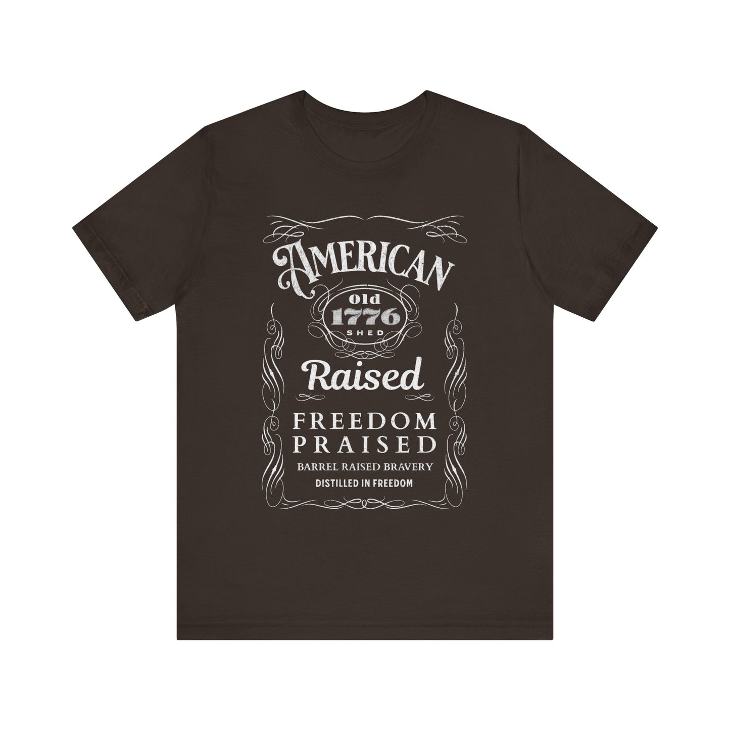 American Raised Whiskey Label Nostalgic tee