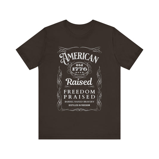 American Raised Whiskey Label Nostalgic tee