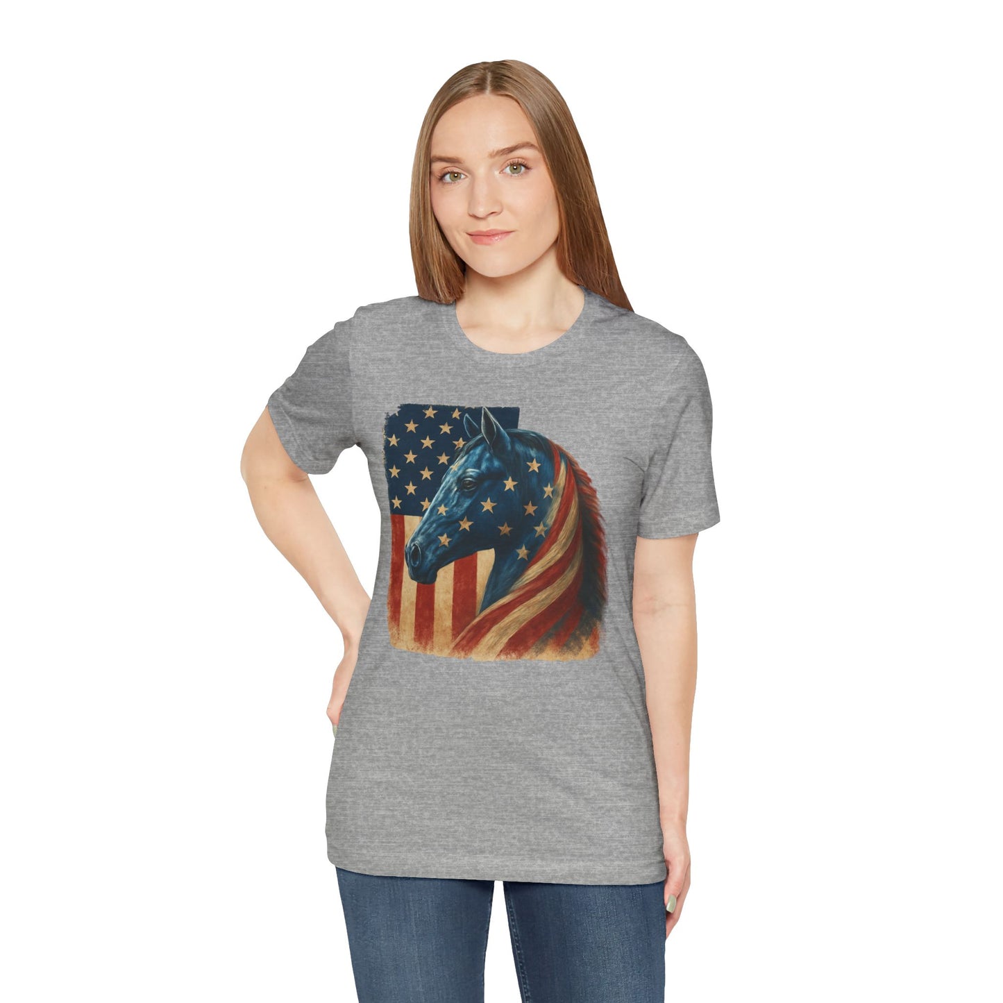 Patriotic Horse Lover T-Shirt — USA Equestrian Tee