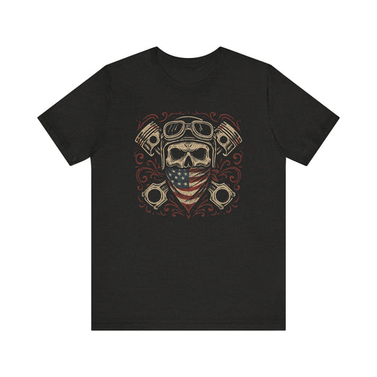 Vintage Pilot Tee with American Flag Design