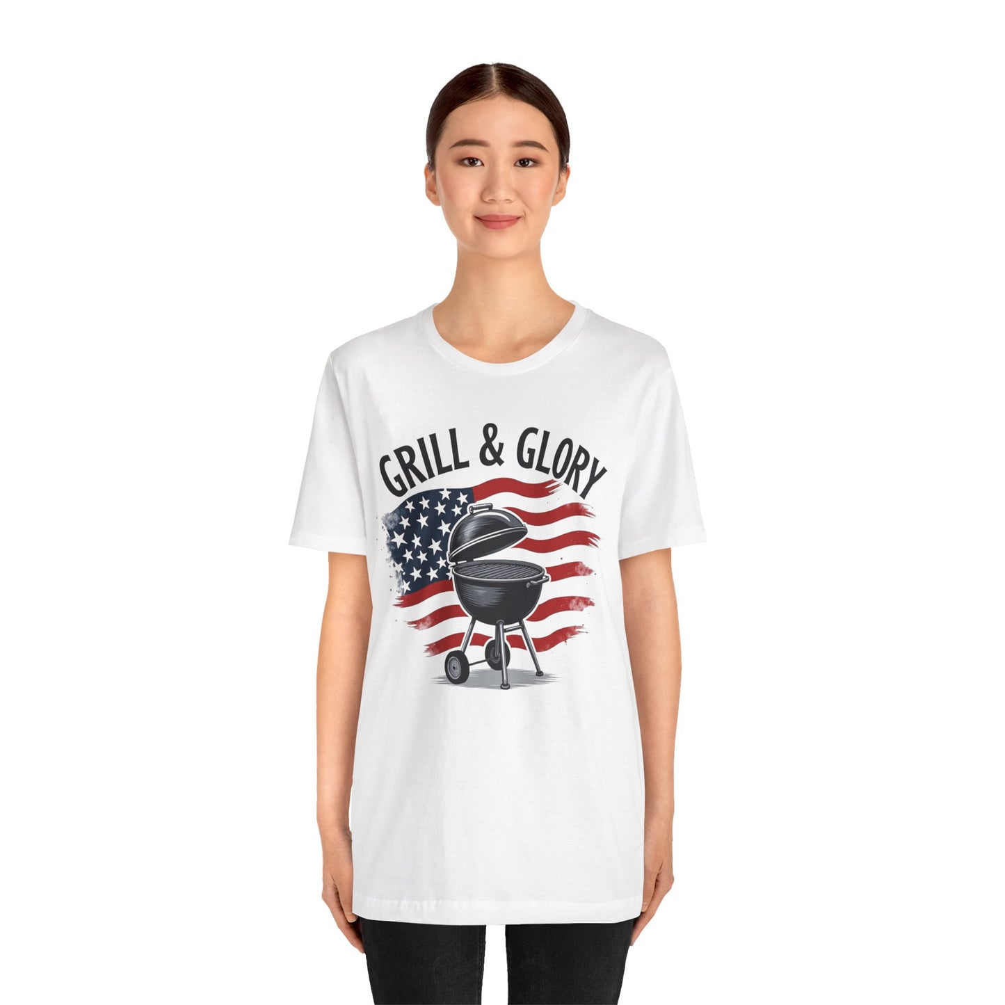 Grill & Glory Unisex Tee - Perfect for BBQs, Independence Day, Summer Parties, Grilling Enthusiasts, Family Gatherings
