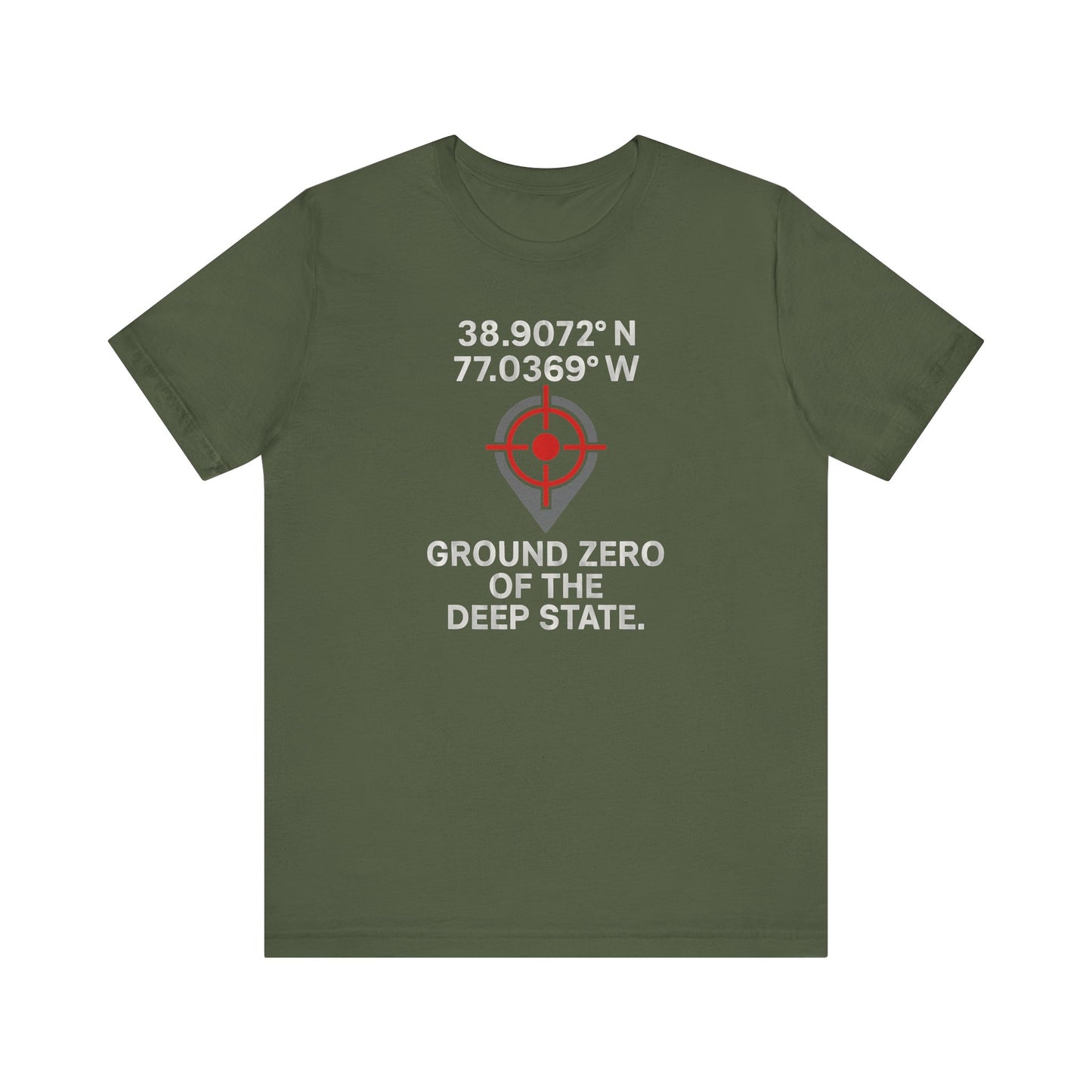 Deep State Coordinates Unisex Tee, Casual Graphic Tee, Unique Gift