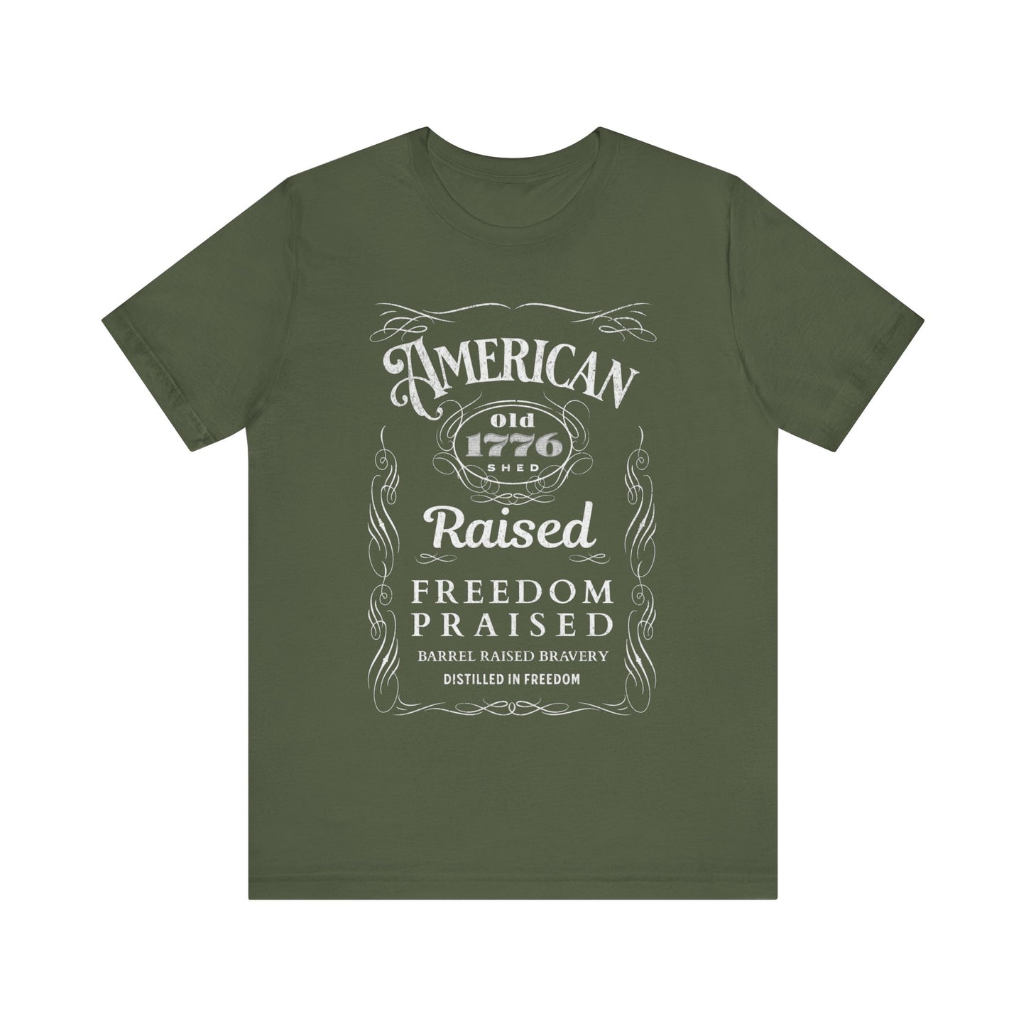 American Raised Whiskey Label Nostalgic tee