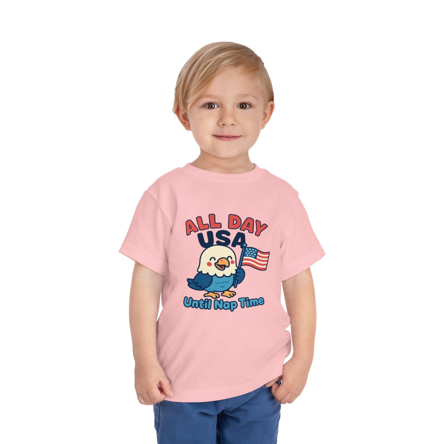 All Day USA Until Nap Time - Cute Kids Shirt