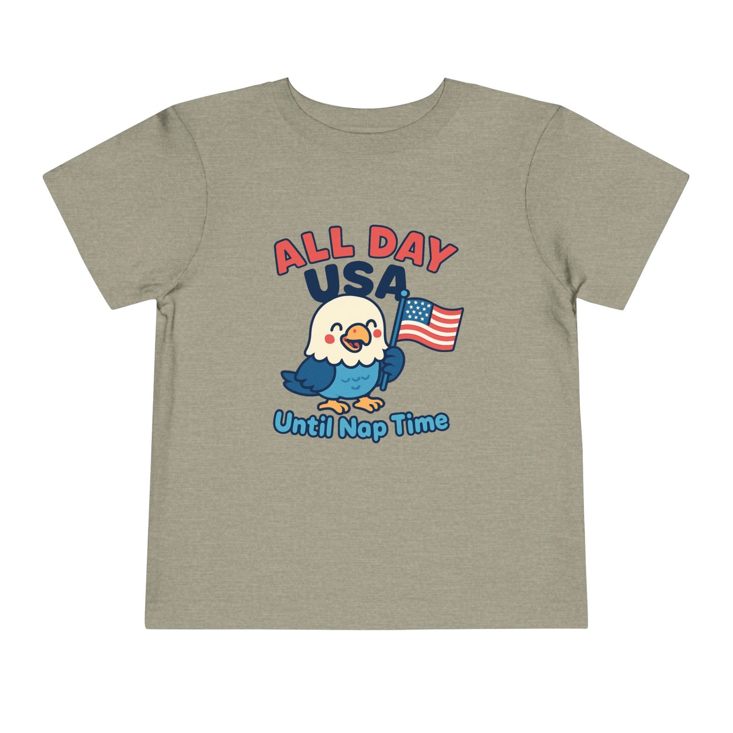 All Day USA Until Nap Time - Cute Kids Shirt