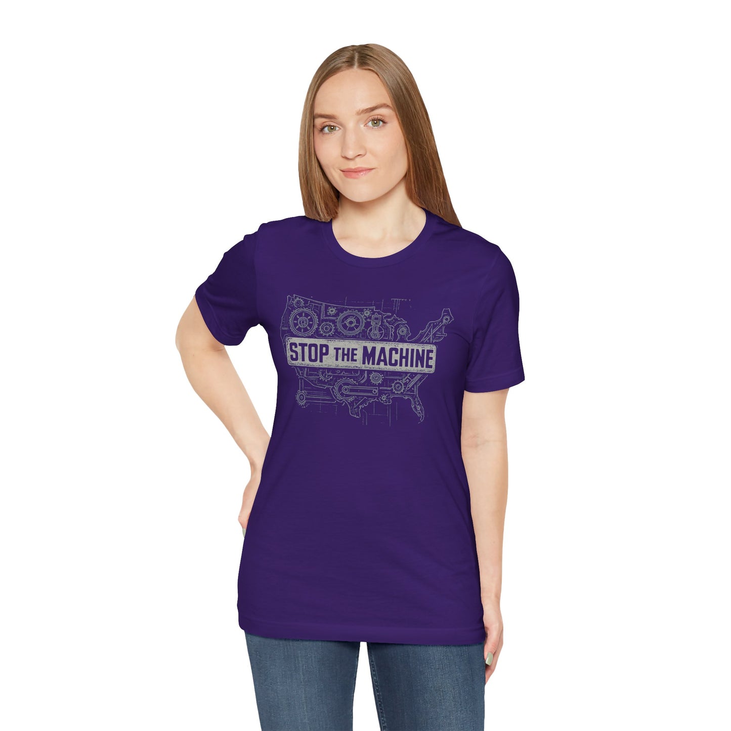 Stop The Machine Statement Shirt, Casual Wear