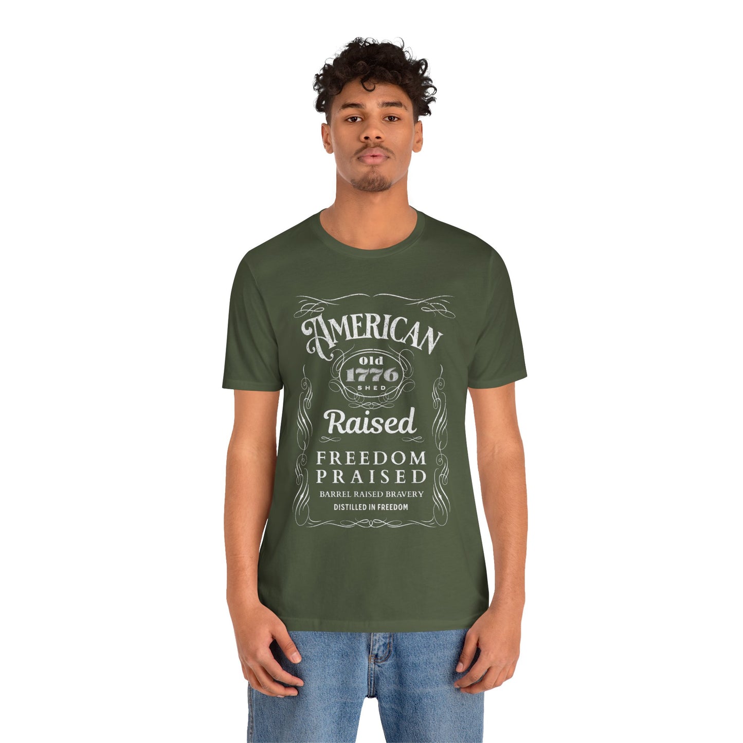American Raised Whiskey Label Nostalgic tee