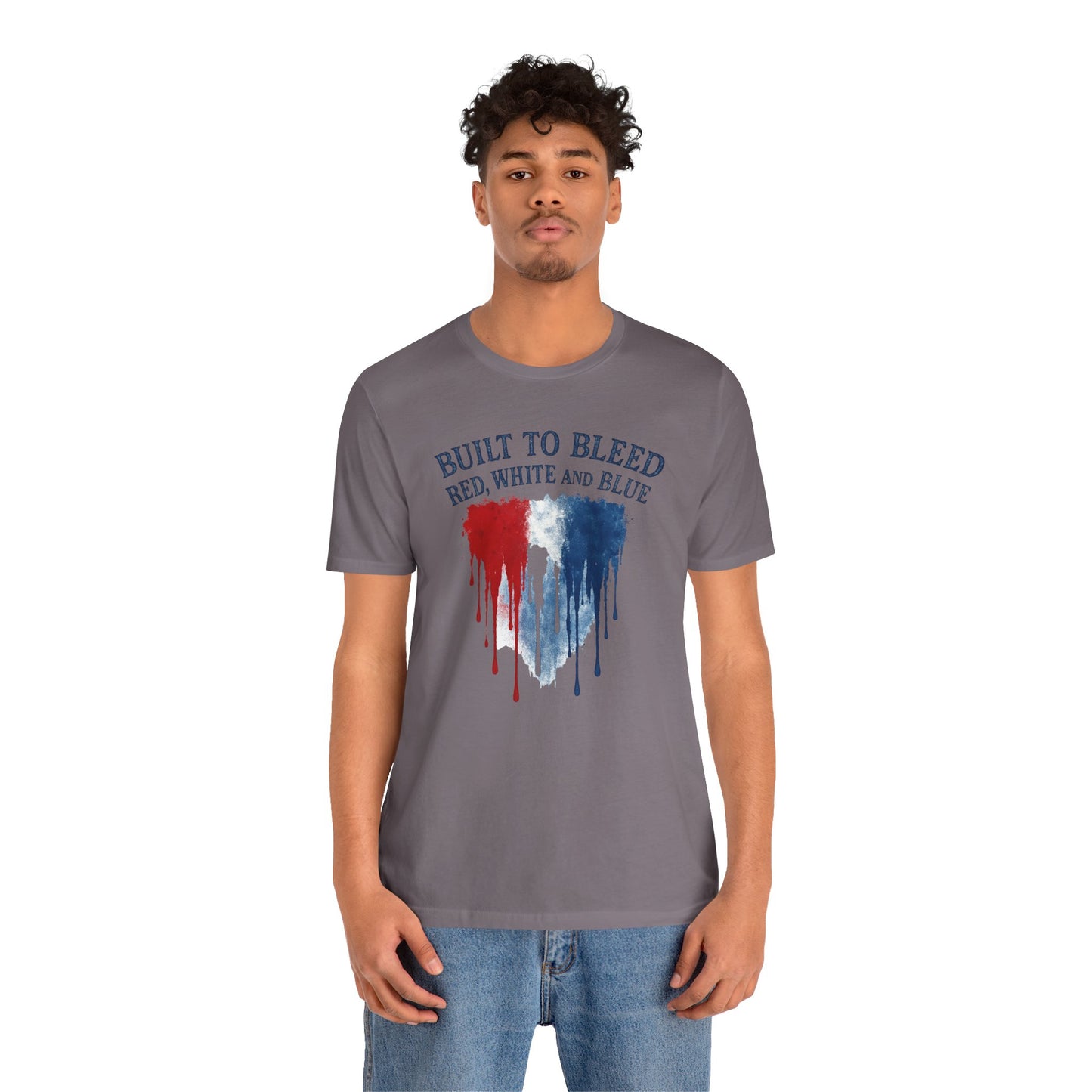 Built to Bleed Red White and Blue Shirt, Americana Tee