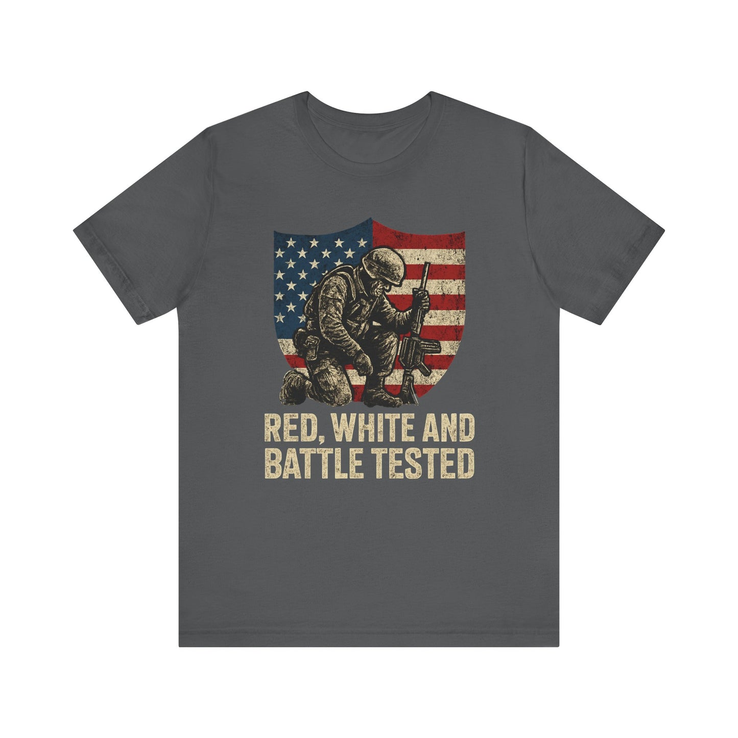 Red, White and Battle Tested tee