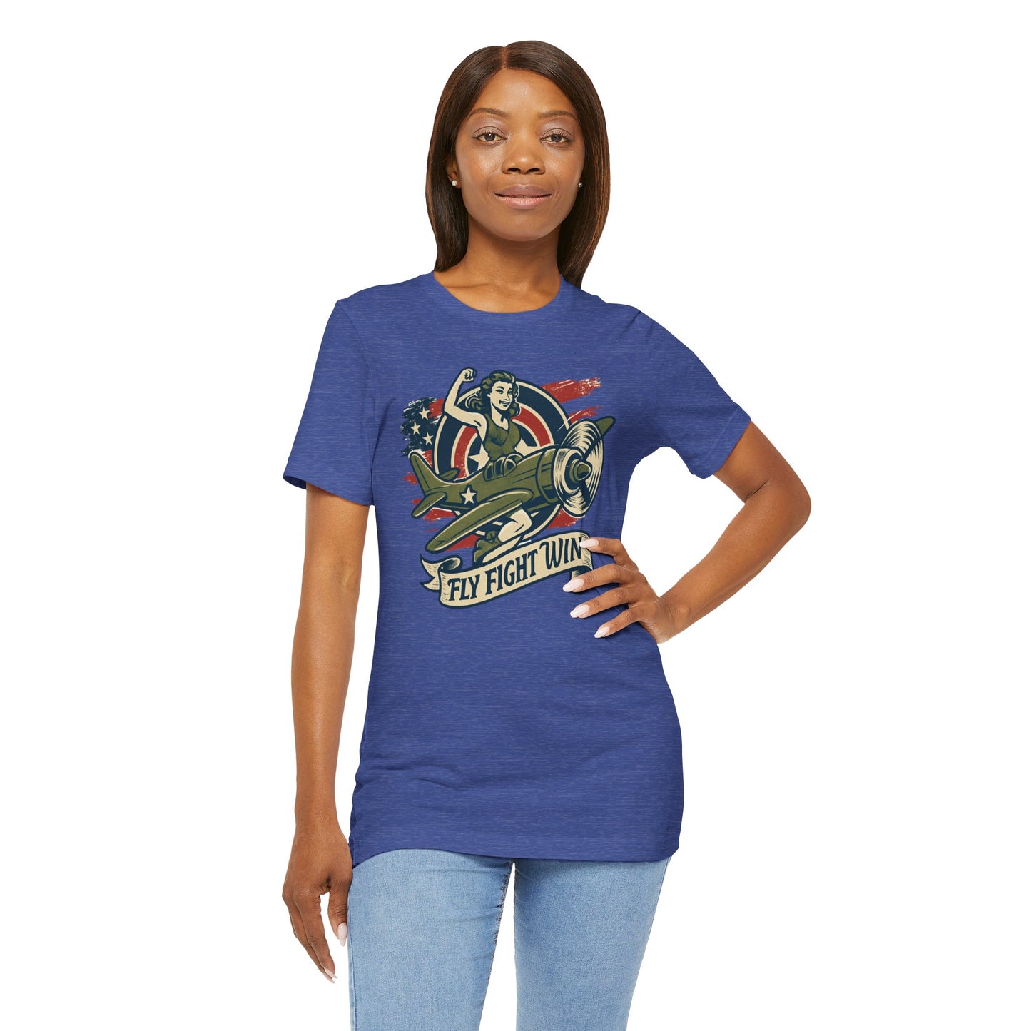 Vintage Warrior Tee - Fly Fight Win, Unisex Casual T-Shirt