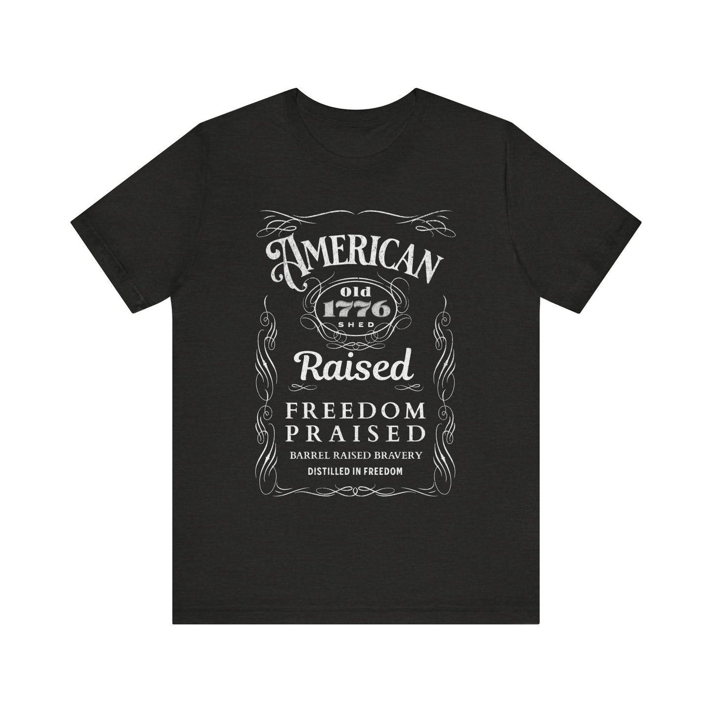 American Raised Whiskey Label Nostalgic tee