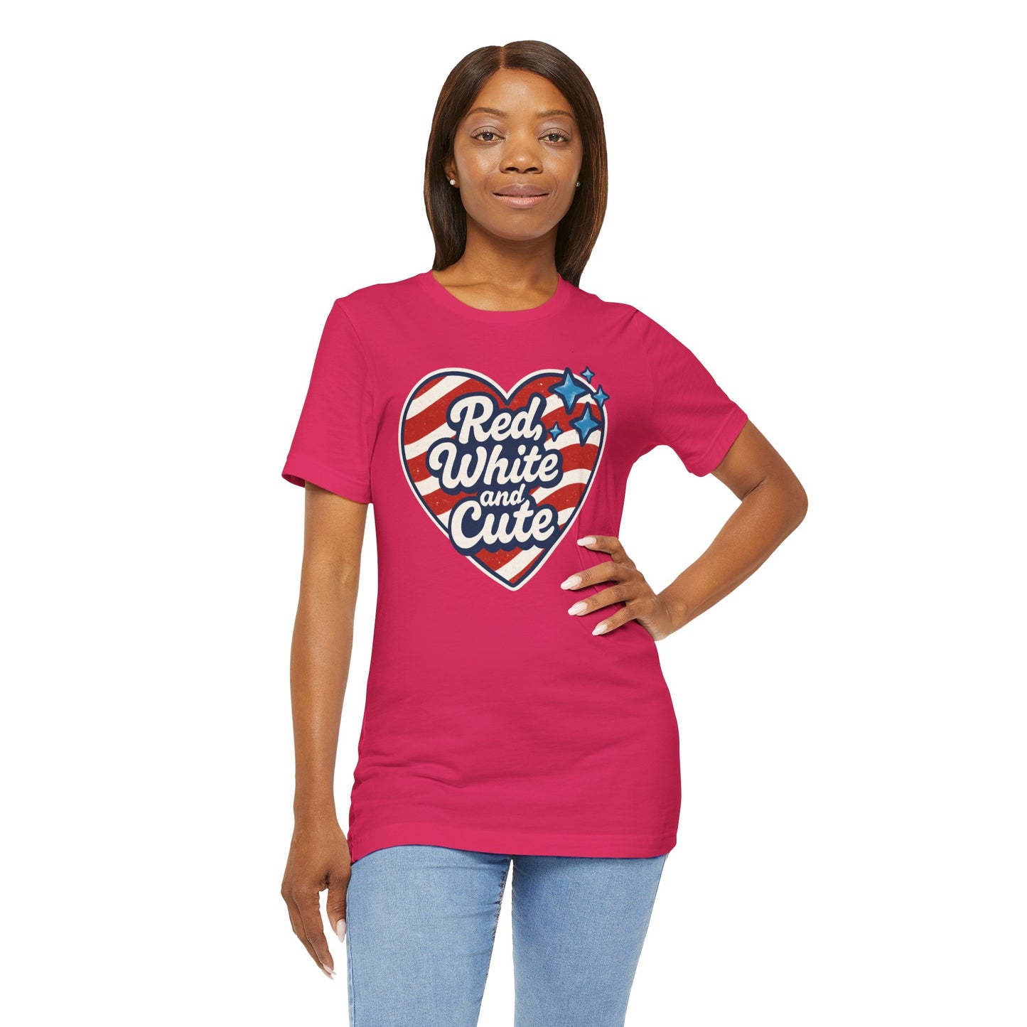 Red, White and Cute Patriotic Summer Shirt