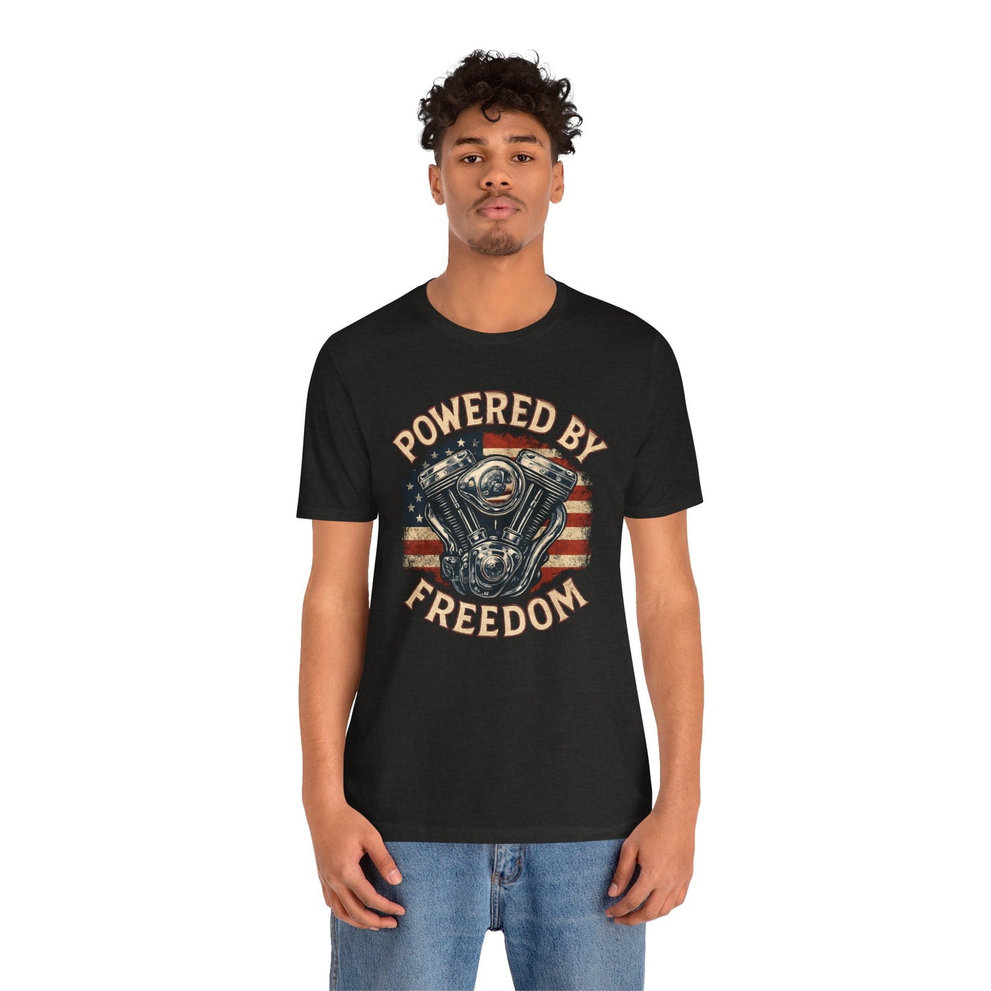 Bikers Patriot Powered By Freedom - Unisex Jersey Short Sleeve