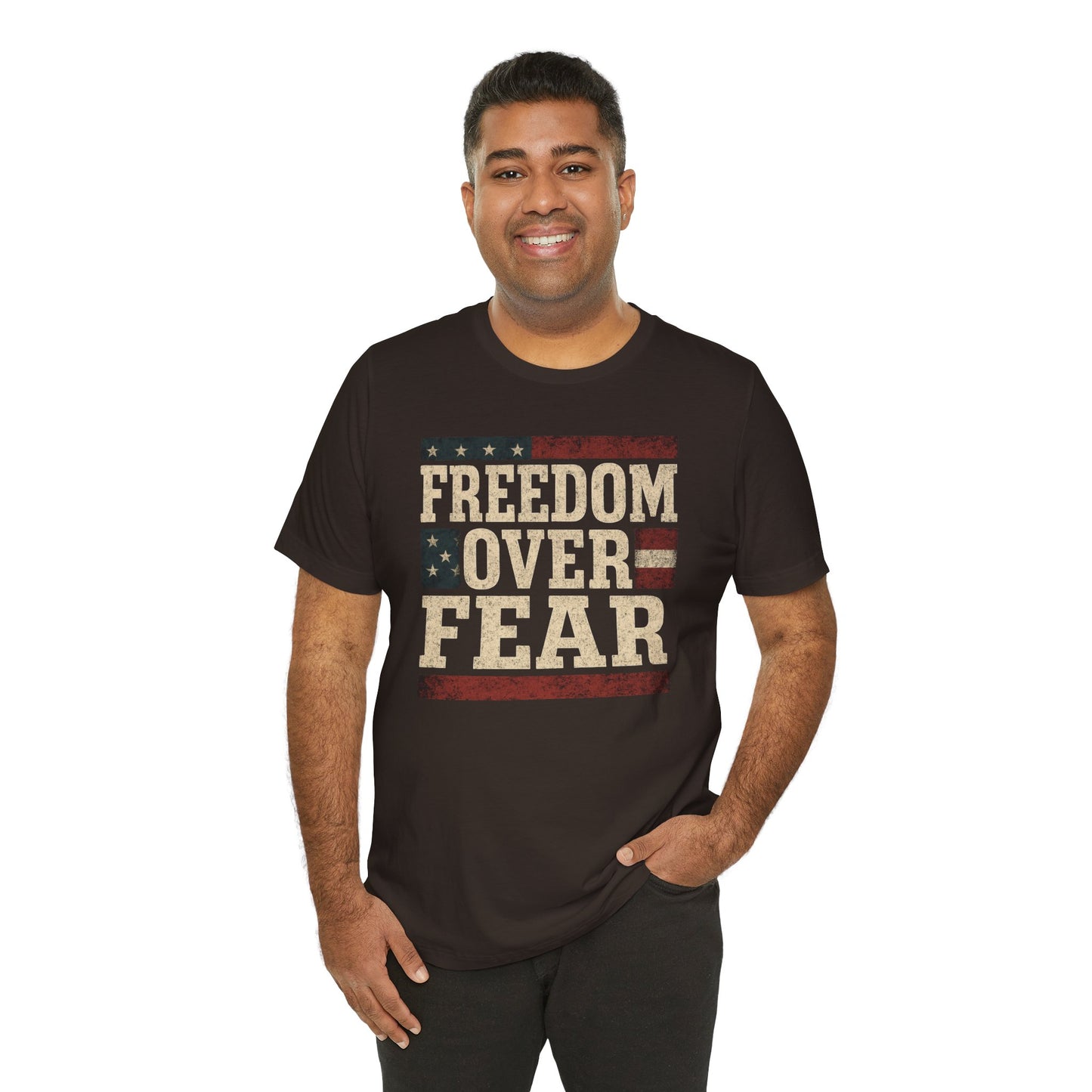 Freedom Over Fear Graphic Design Shirt