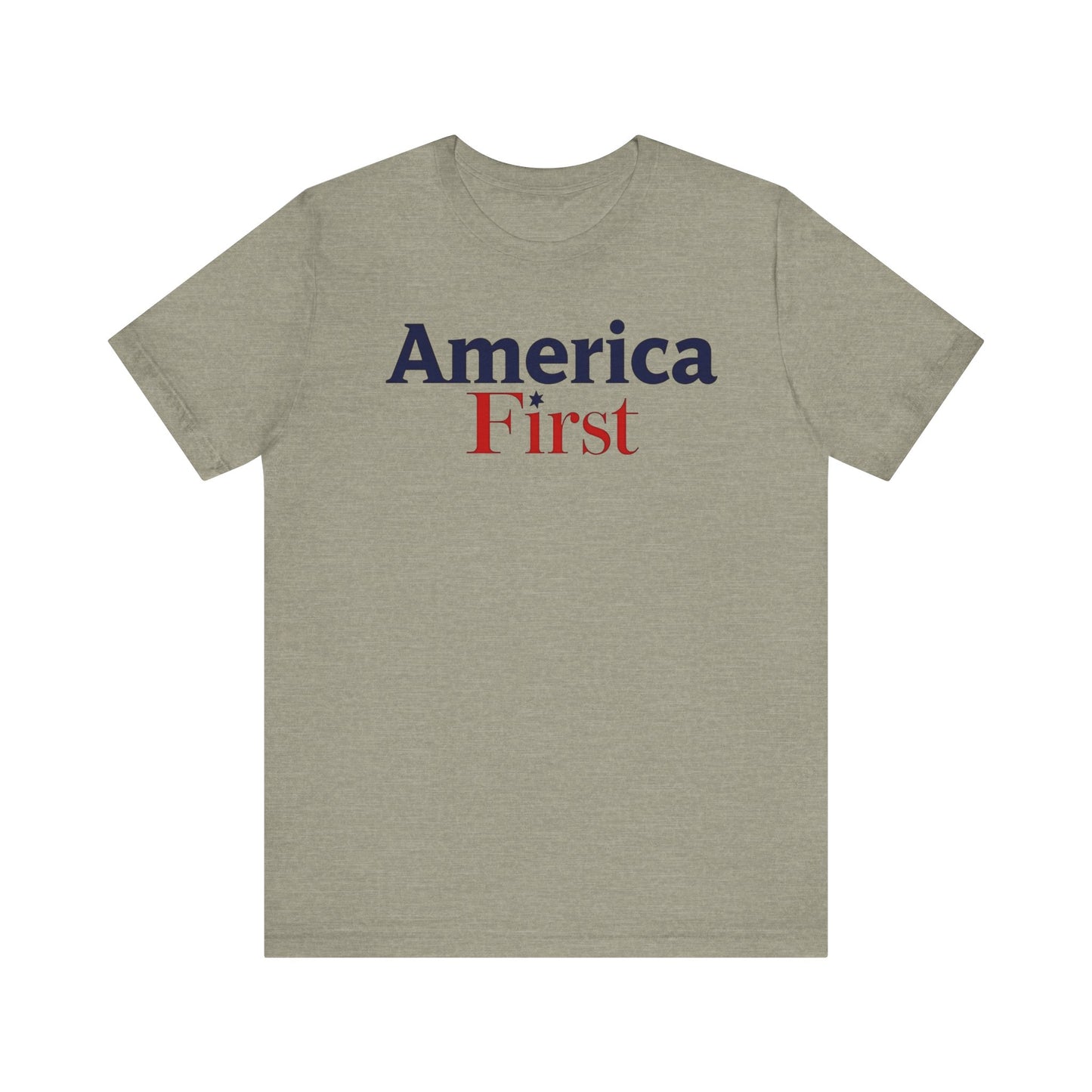 America First Unisex Jersey Tee - Casual Patriotic Shirt