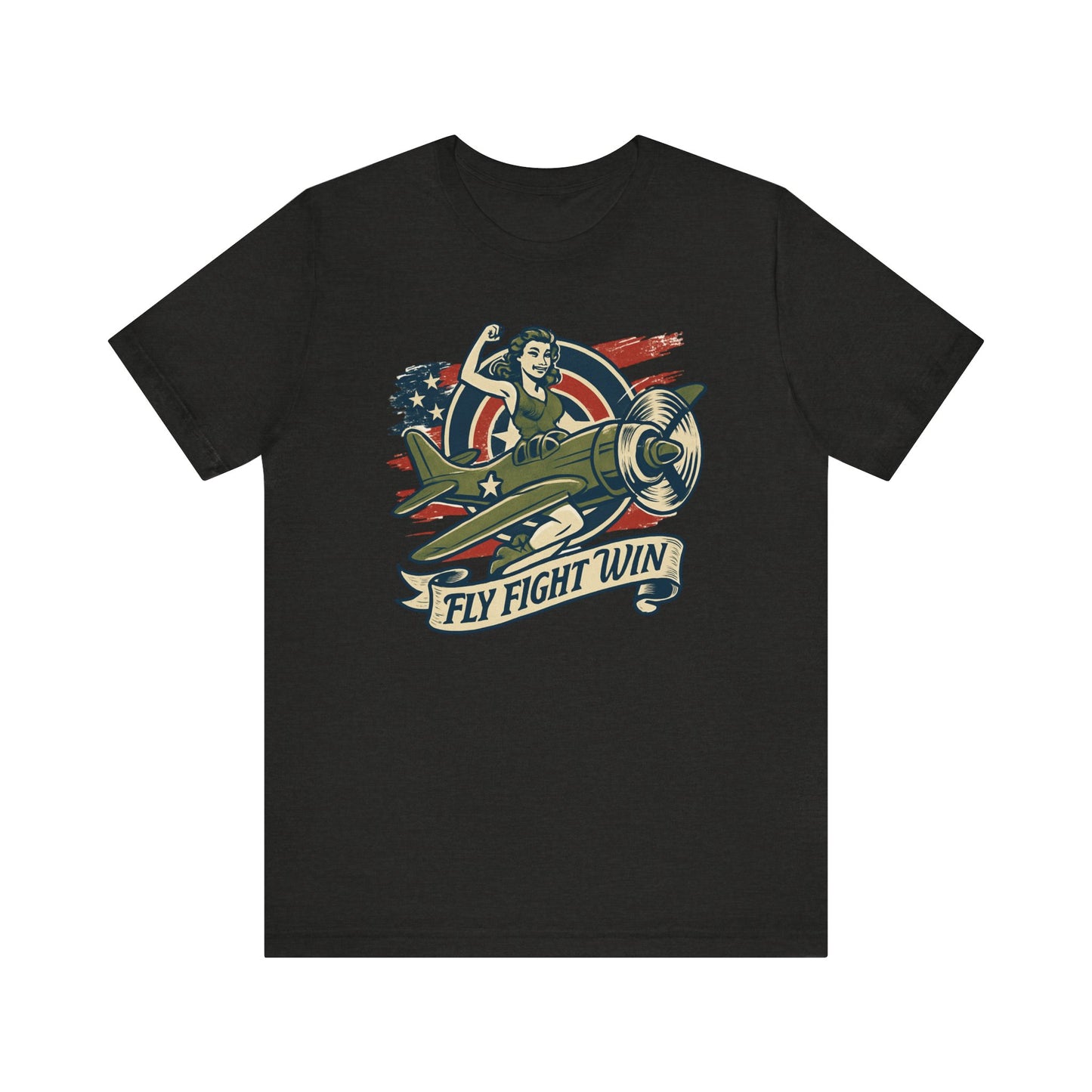 Vintage Warrior Tee - Fly Fight Win, Unisex Casual T-Shirt