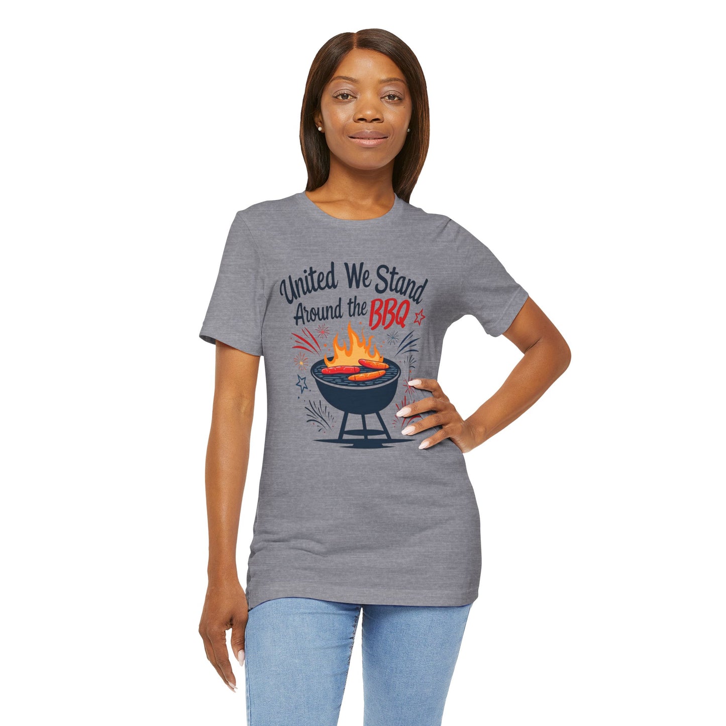United We Stand Around the BBQ Tee, Perfect for BBQ Lovers