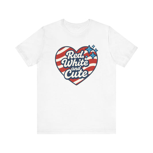 Red, White and Cute Patriotic Summer Shirt