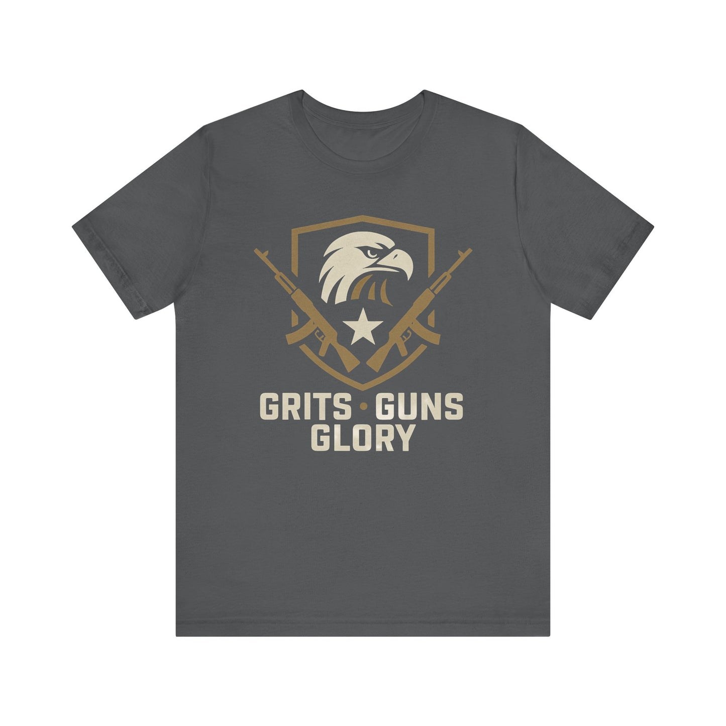 Grits Guns Glory Tee - Gift for Militant Enthusiasts, Patriot Apparel