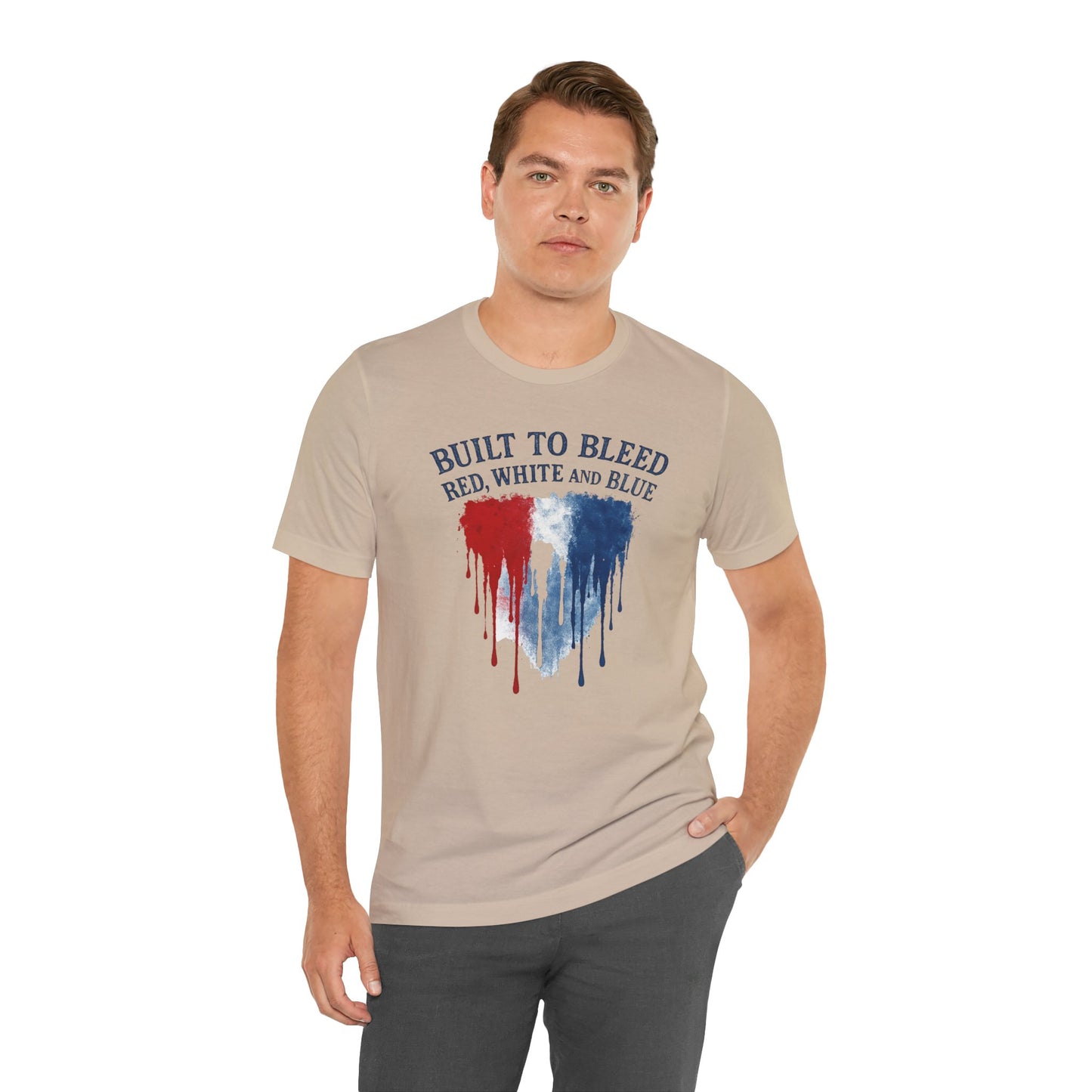 Built to Bleed Red White and Blue Shirt, Americana Tee