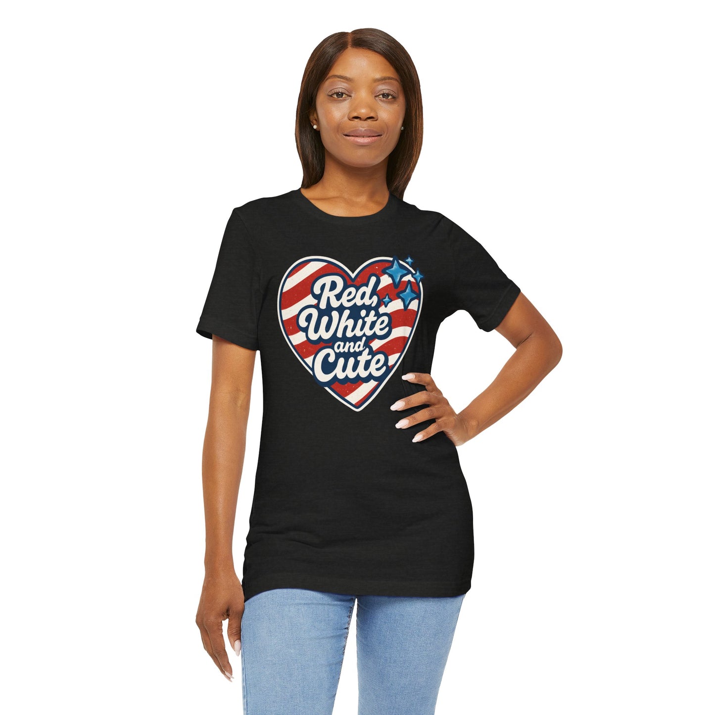 Red, White and Cute Patriotic Summer Shirt