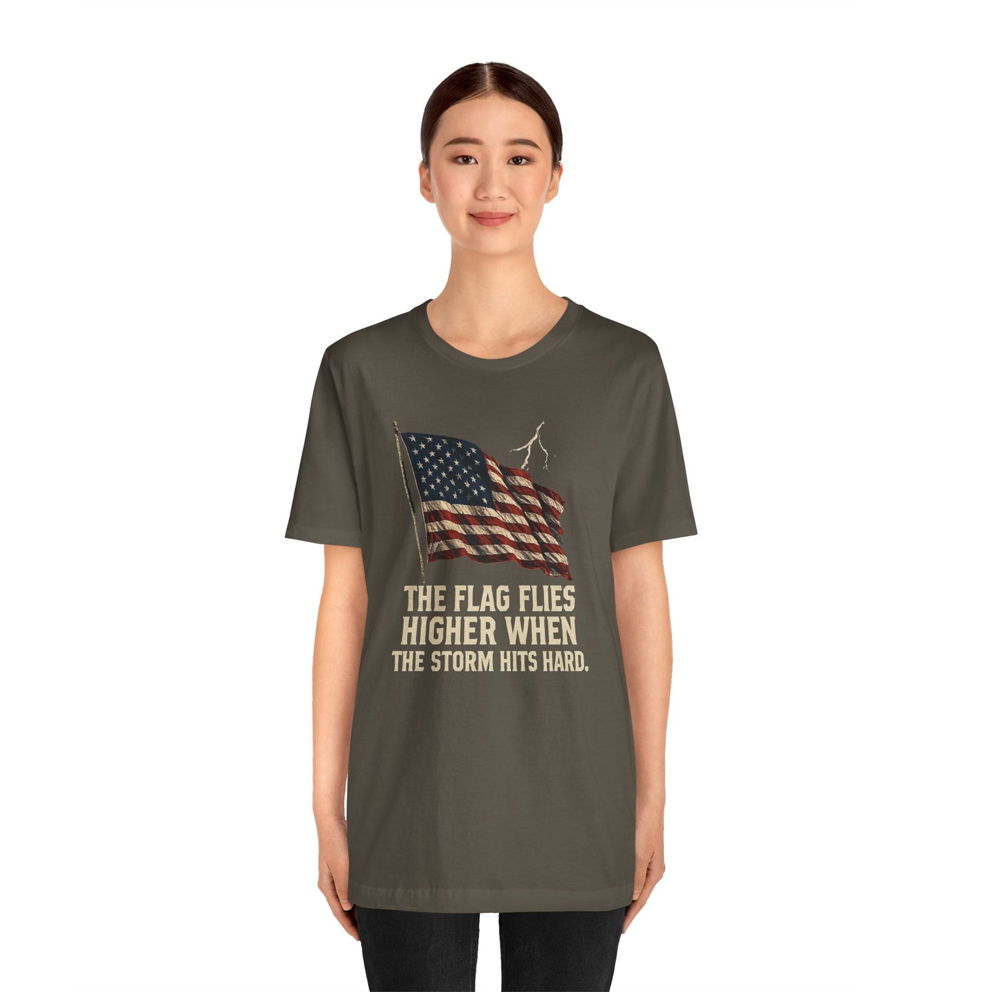 Flag Flies Higher Patriotic Tee