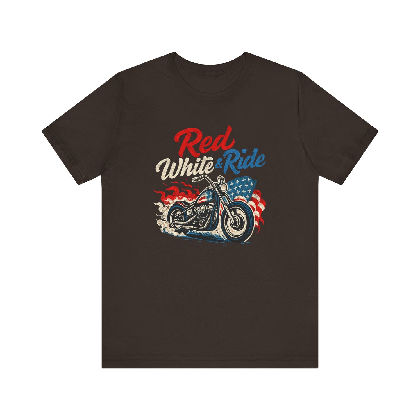 Red White & Ride Motorcycle Tee