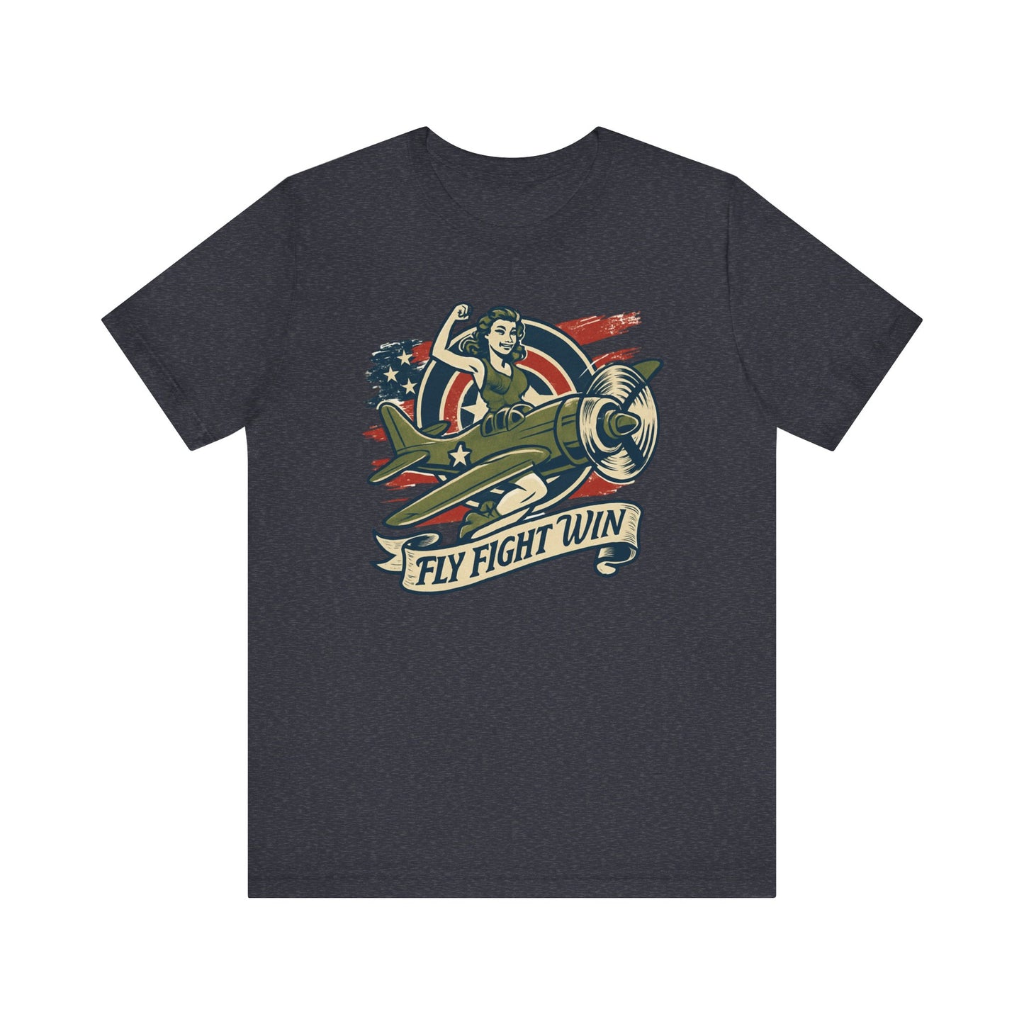 Vintage Warrior Tee - Fly Fight Win, Unisex Casual T-Shirt