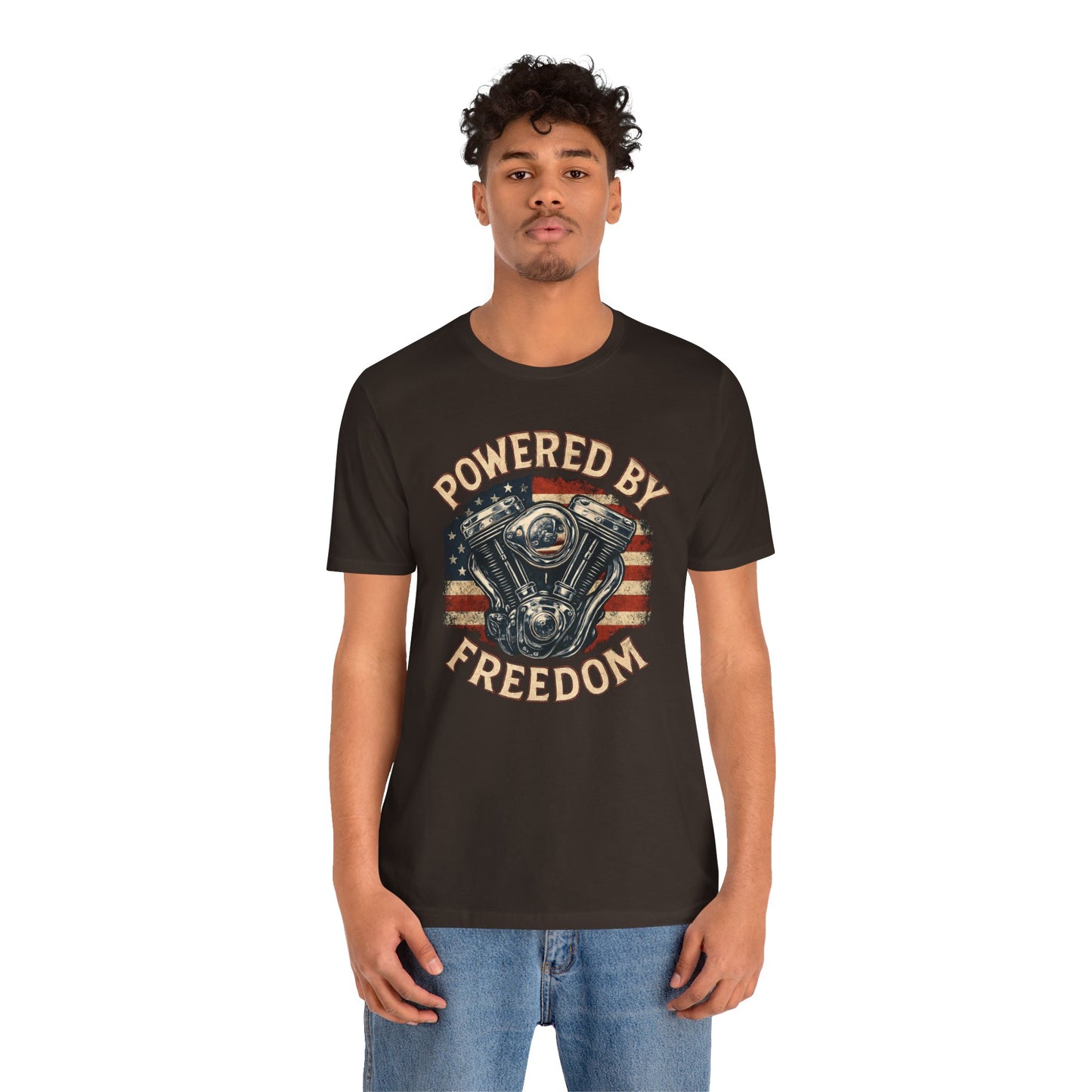 Bikers Patriot Powered By Freedom - Unisex Jersey Short Sleeve
