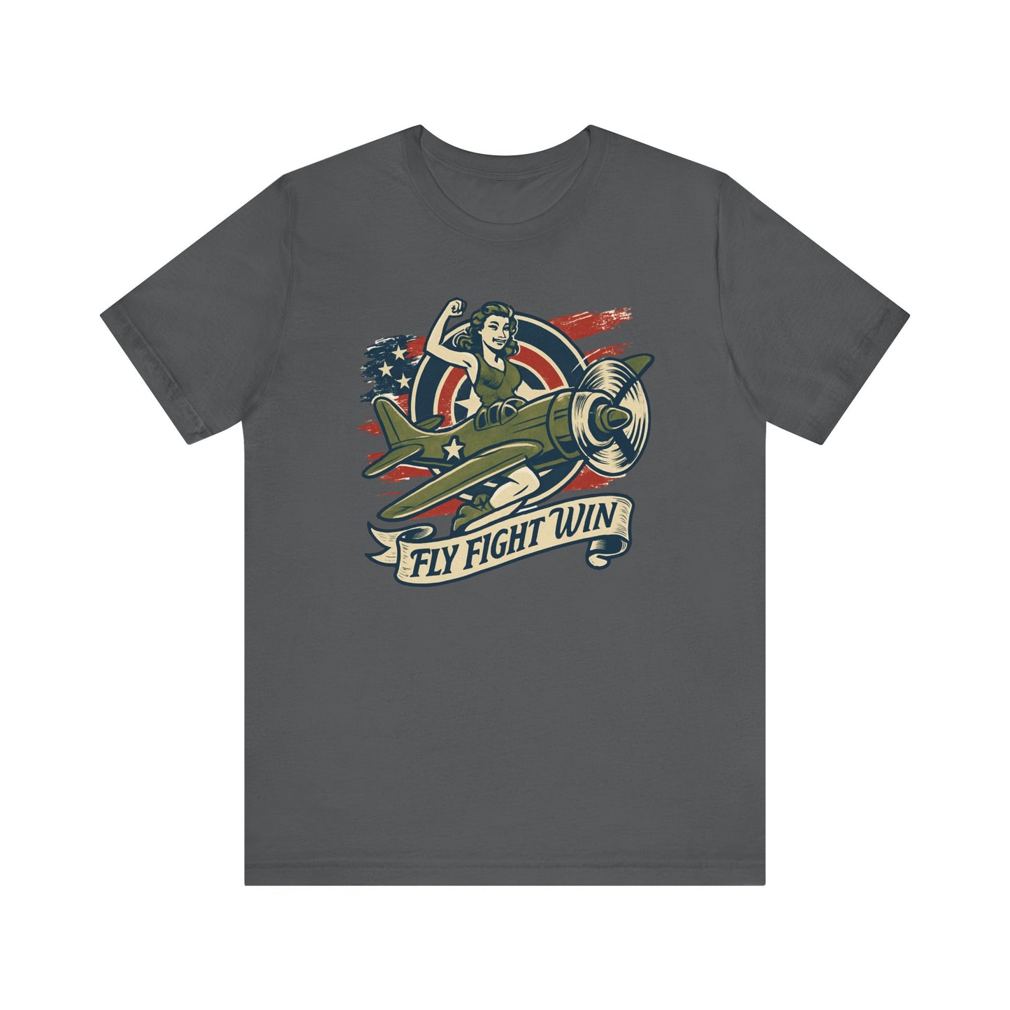 Vintage Warrior Tee - Fly Fight Win, Unisex Casual T-Shirt