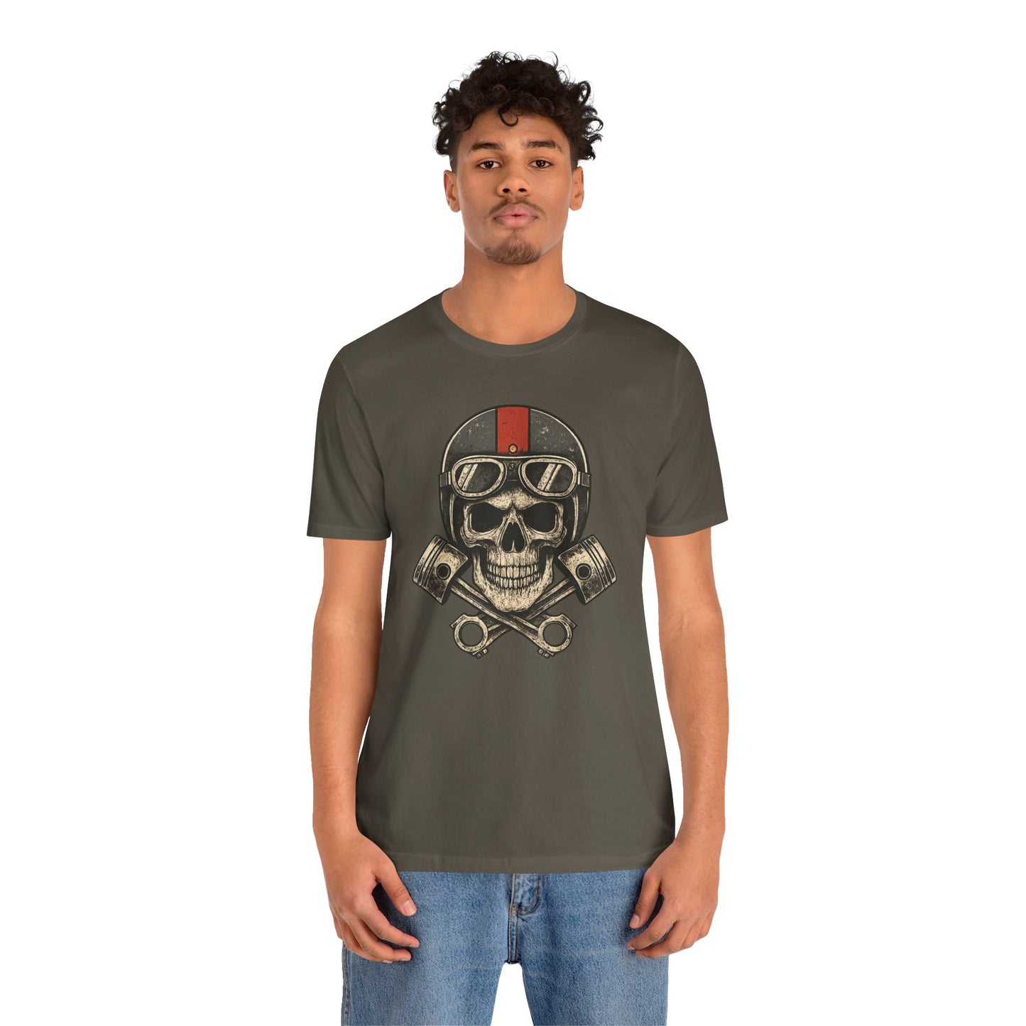 Skull & Piston Biker Tee