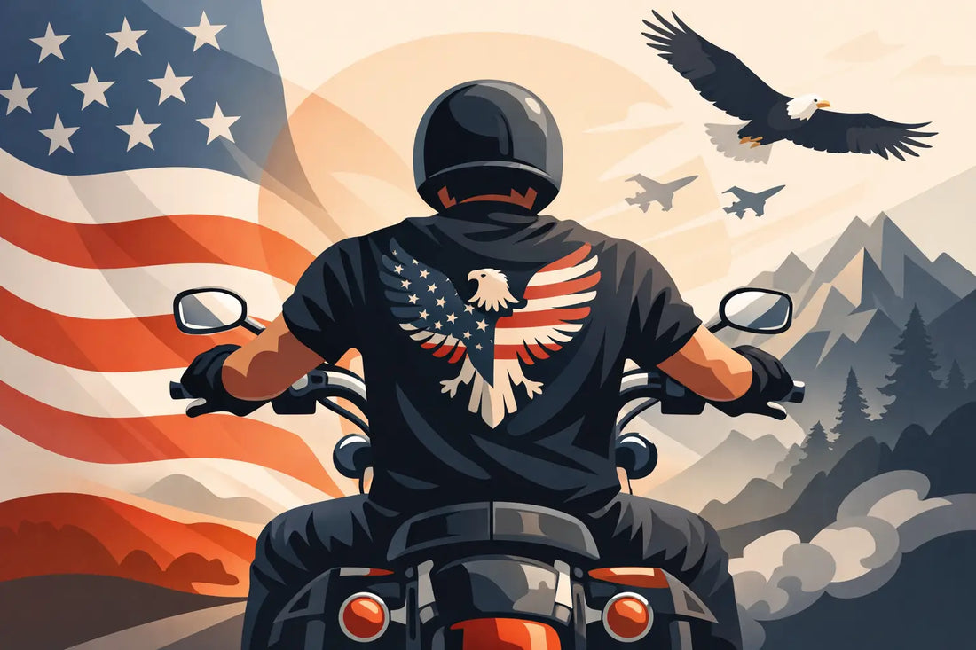 Patriotic Biker Shirts That Ride Loud