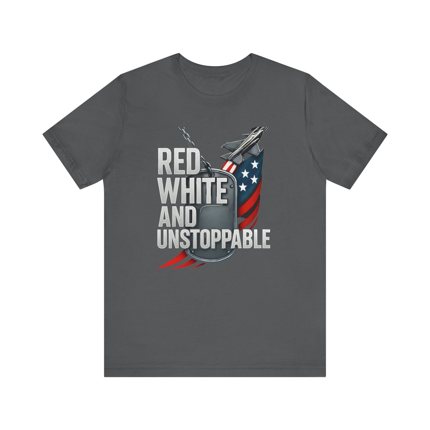 Red, White, and Unstoppable Graphic T-Shirt
