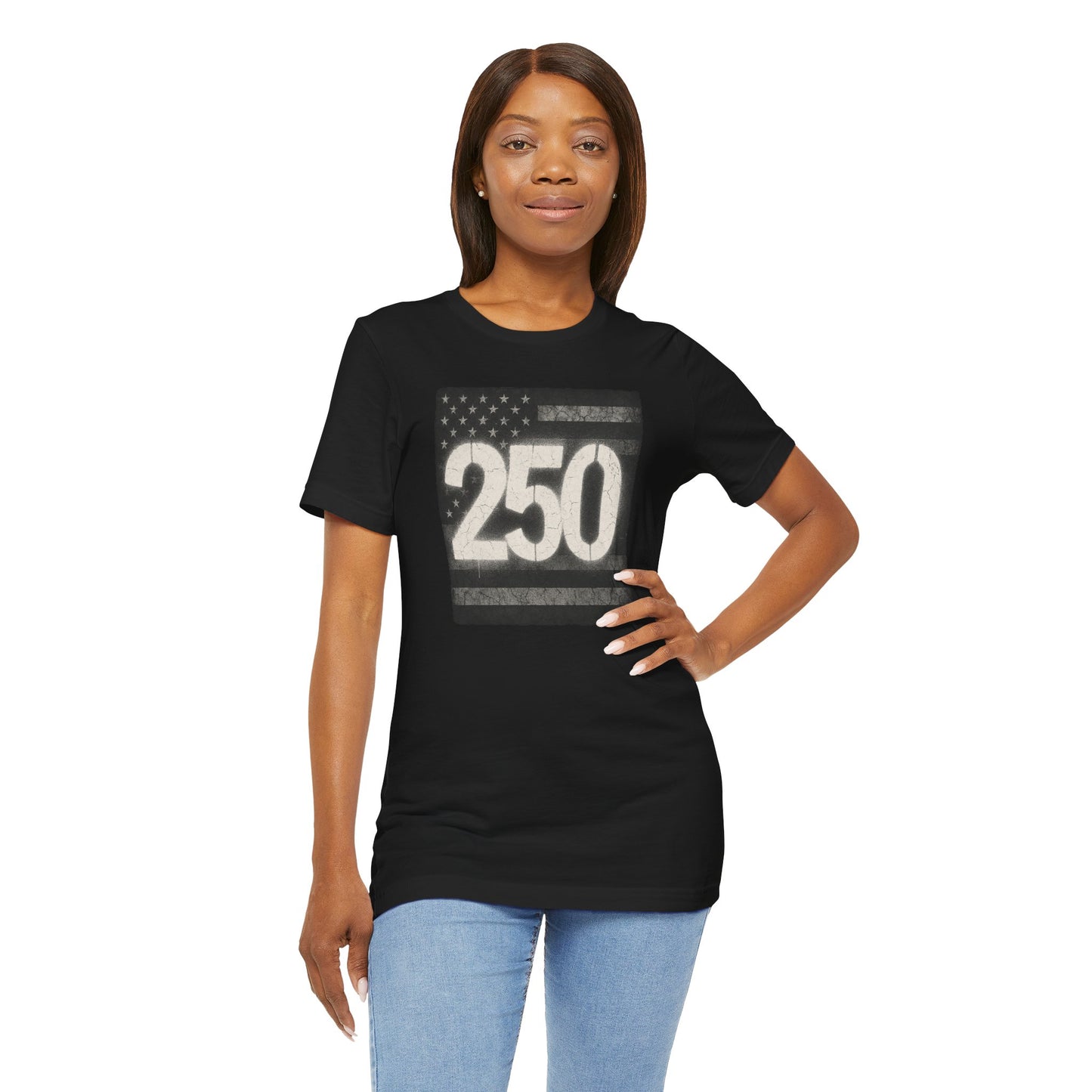 Patriotic Graphic Tee with 250 Design