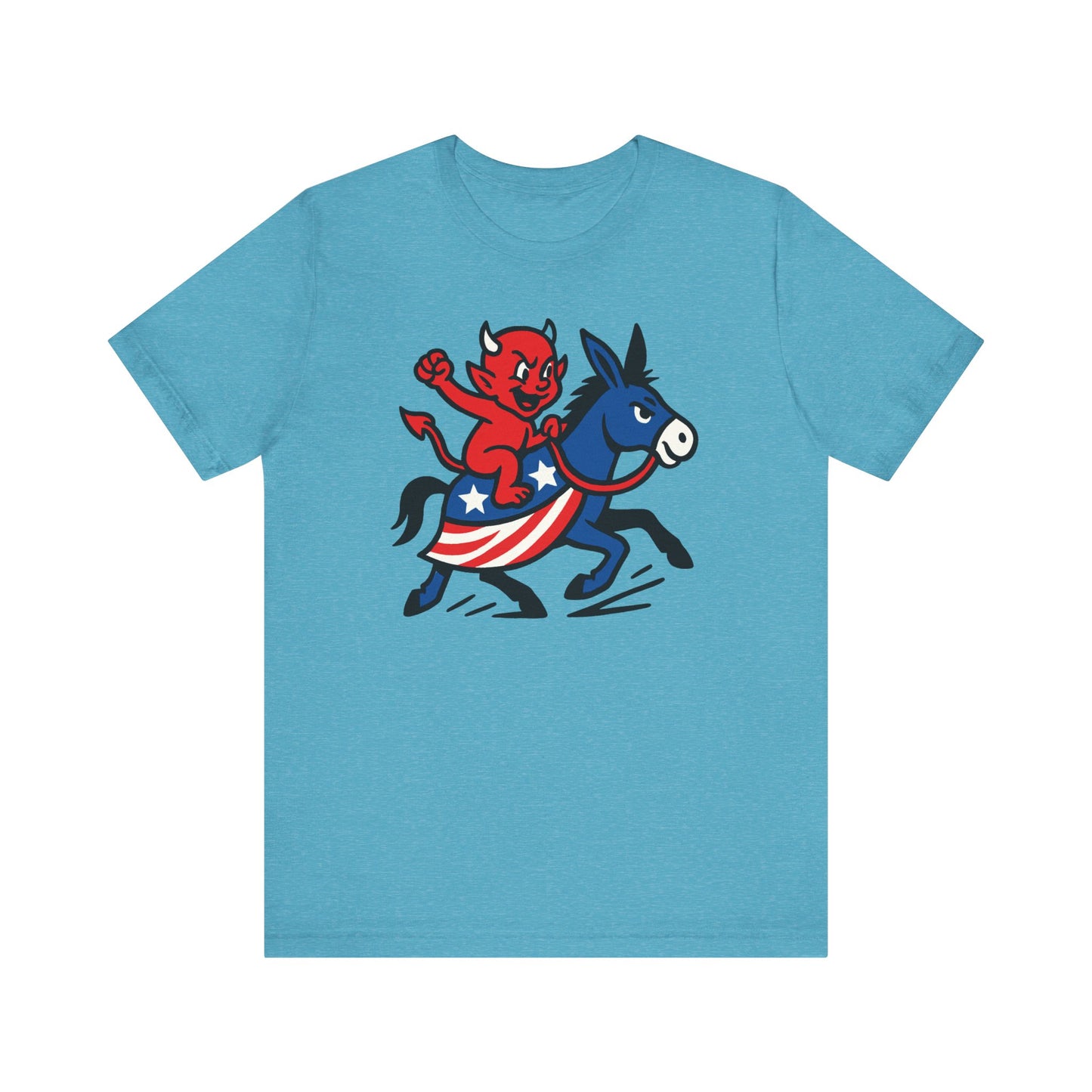 The devil is a donkey, Funny Election Shirt, Graphic Tee for All Occasions, Political Humor T-Shirt