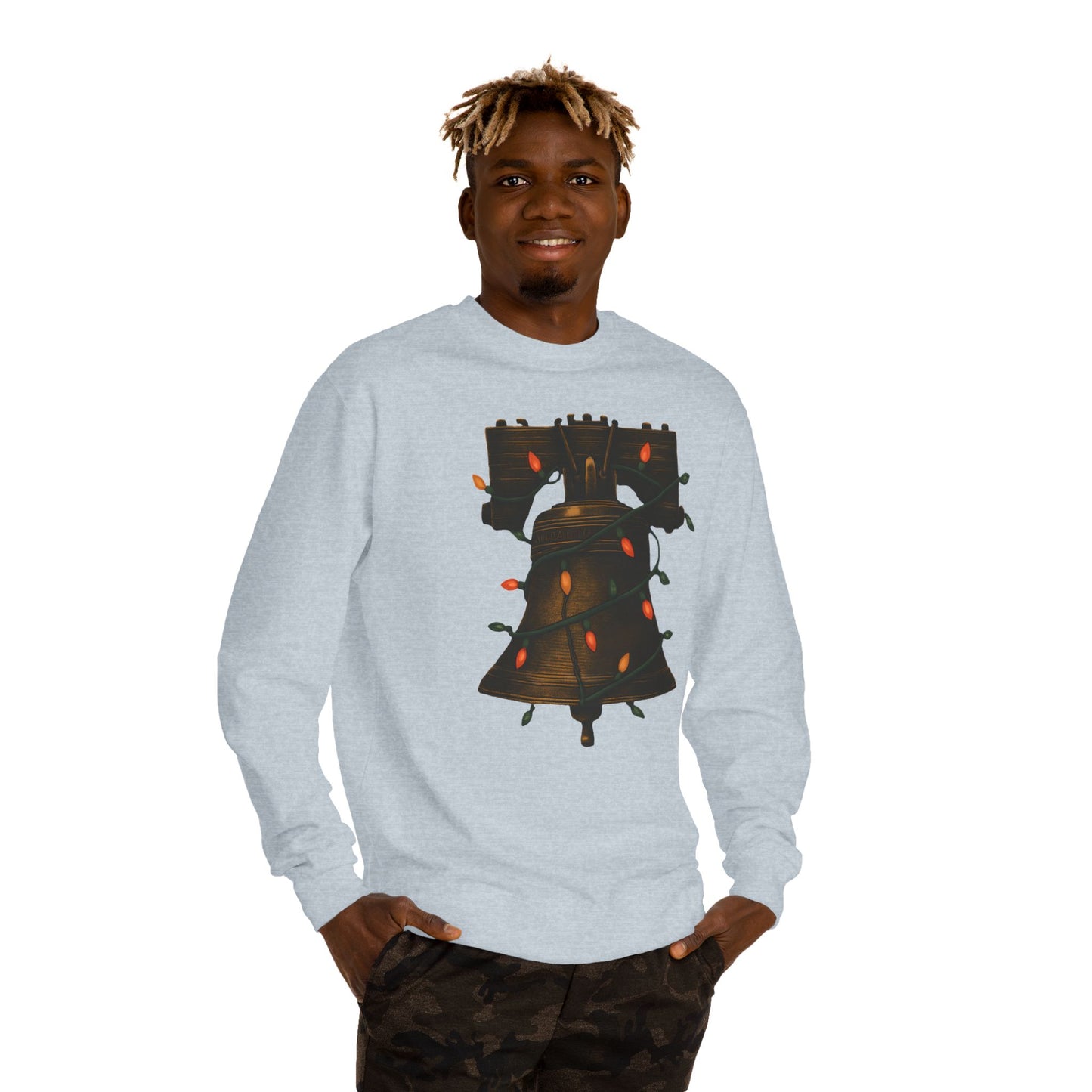 Lights & Liberty Bell Christmas Crewneck Sweatshirt