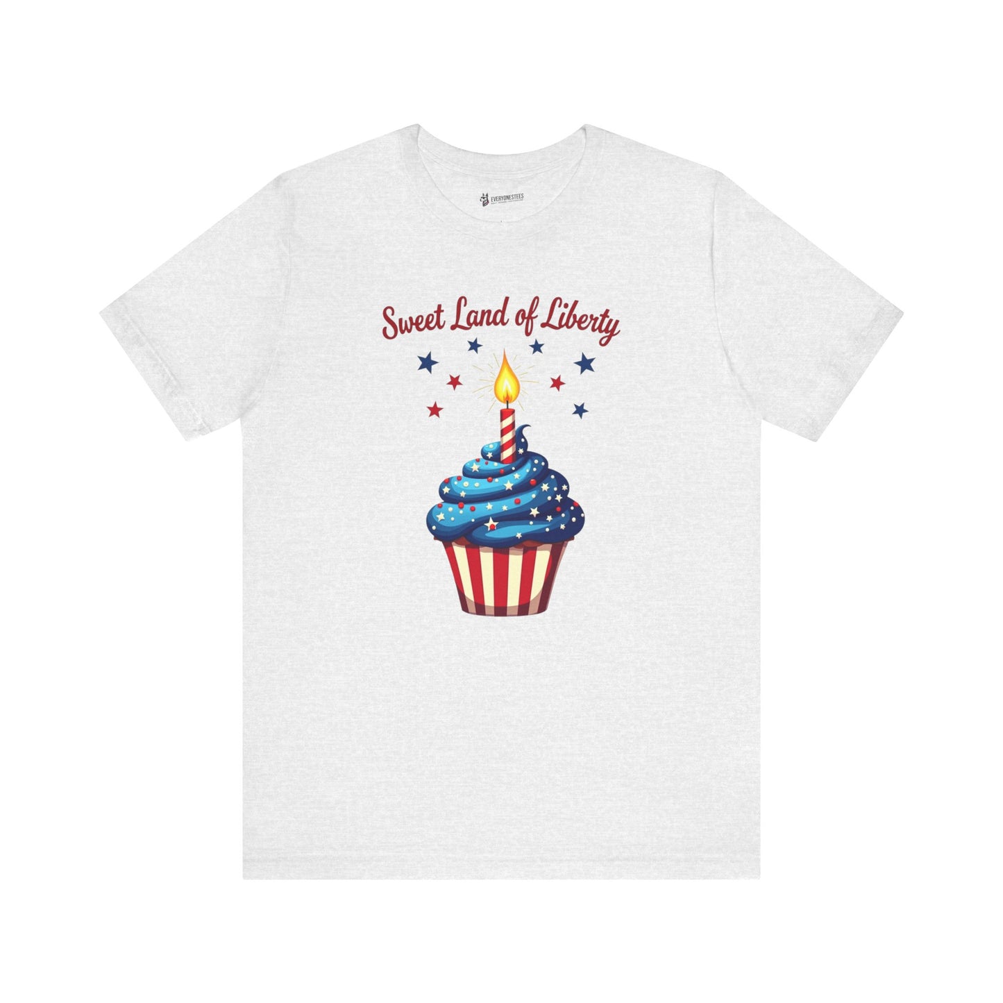 Patriotic Cupcake Tee - Sweet Land of Liberty Unisex Jersey Short Sleeve Shirt