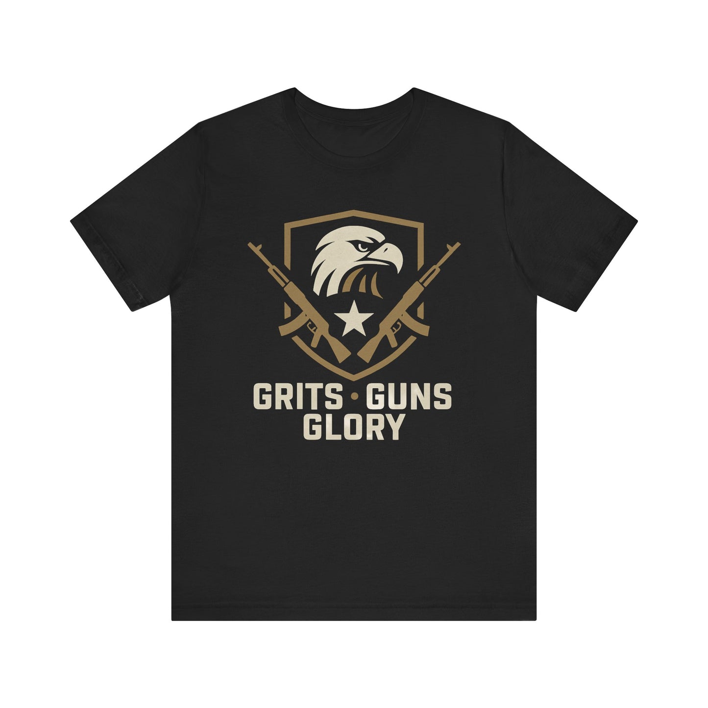 Grits Guns Glory Tee - Gift for Militant Enthusiasts, Patriot Apparel