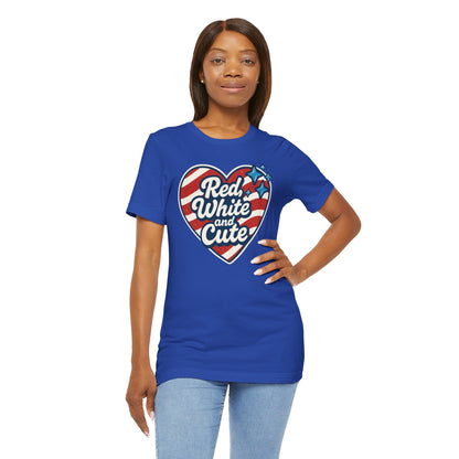 Red, White and Cute Patriotic Summer Shirt
