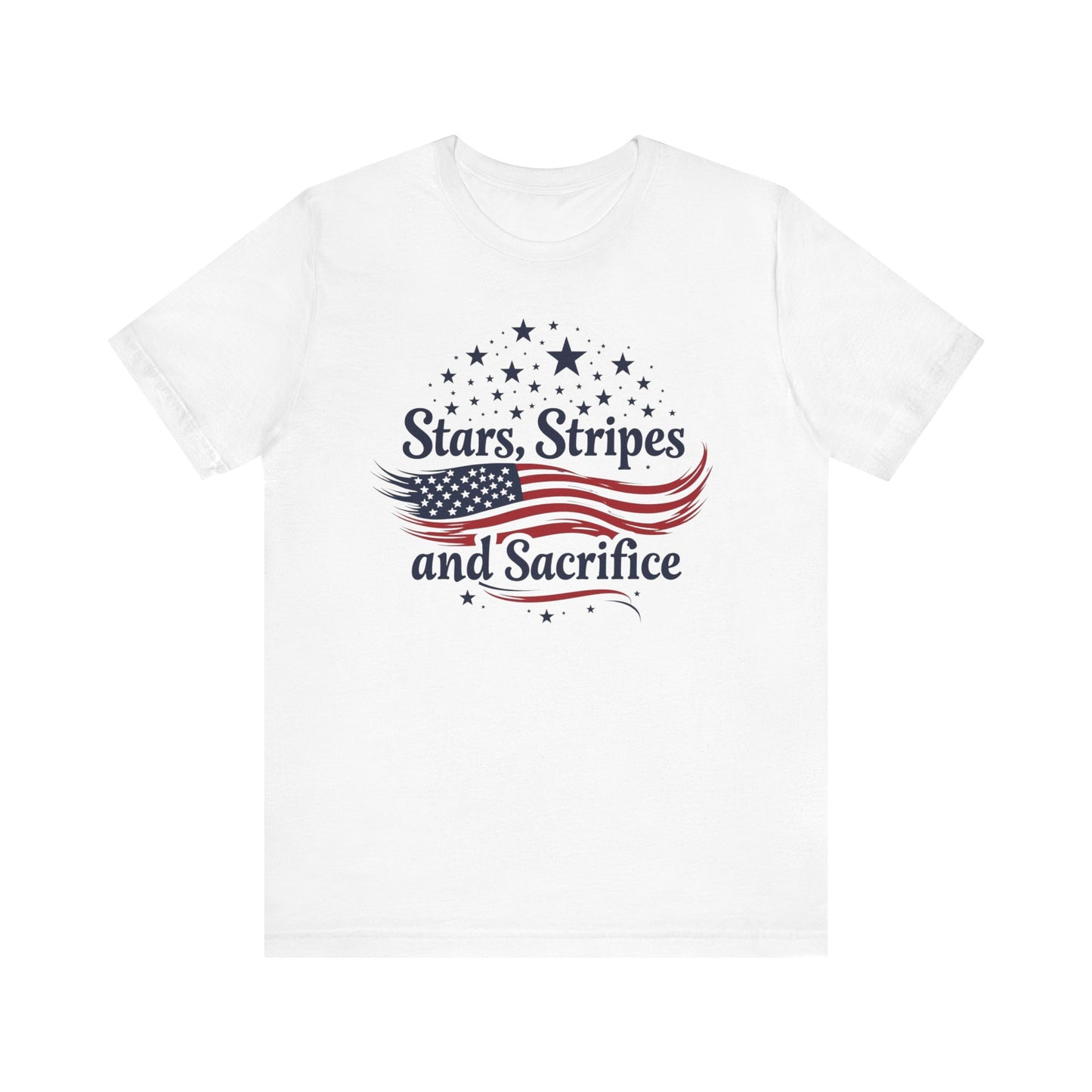 Patriotic Tee with Stars, Stripes, and Sacrifice