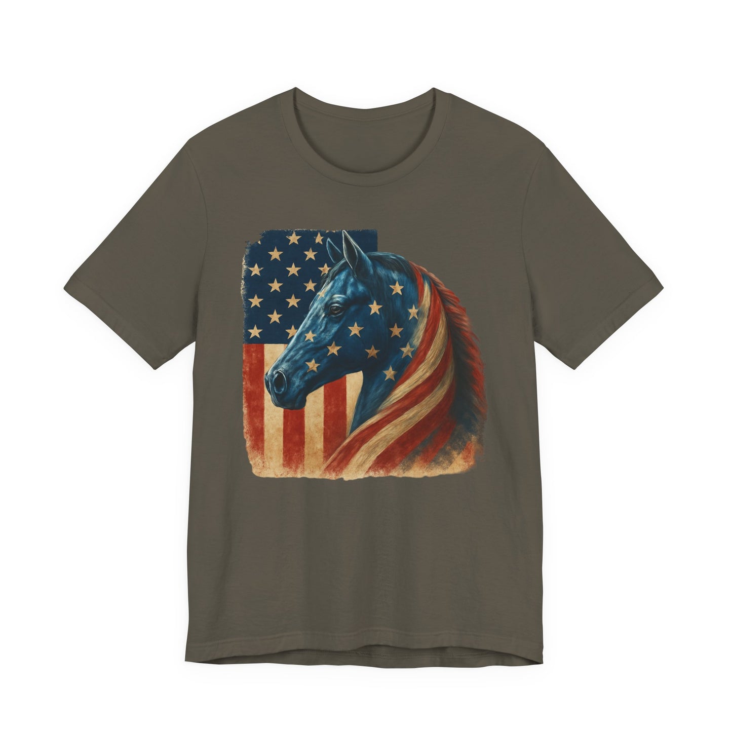 Patriotic Horse Lover T-Shirt — USA Equestrian Tee